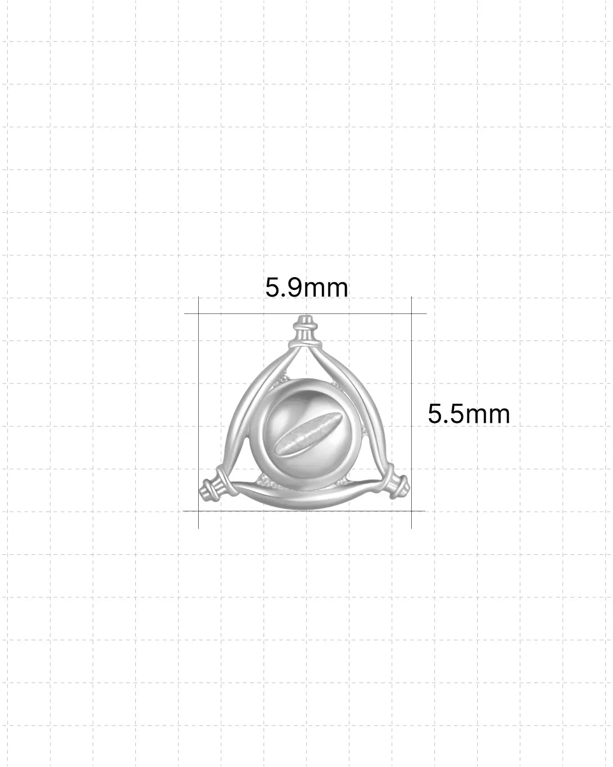 Triune Sigil Flatback Stud