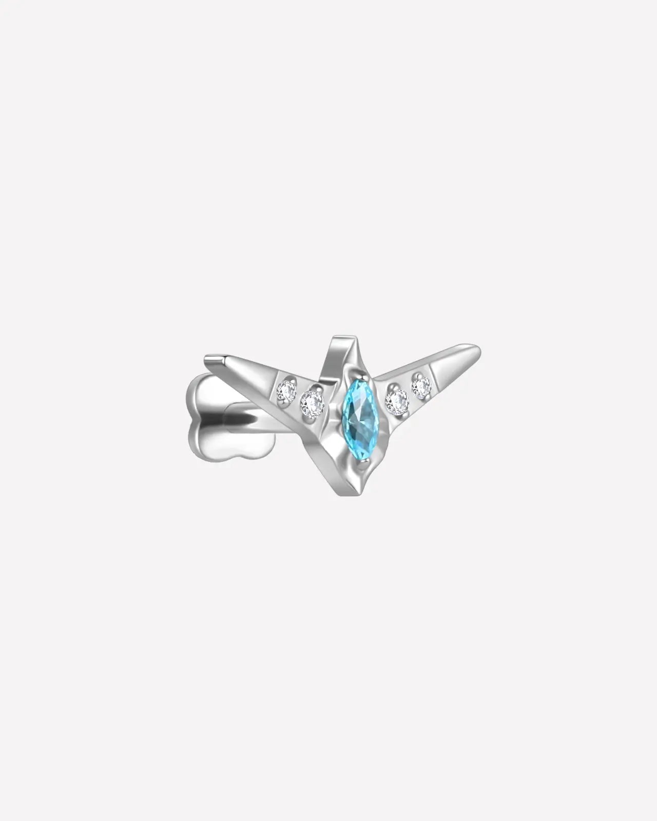 Pendiente plano Marquise Wing Pavé