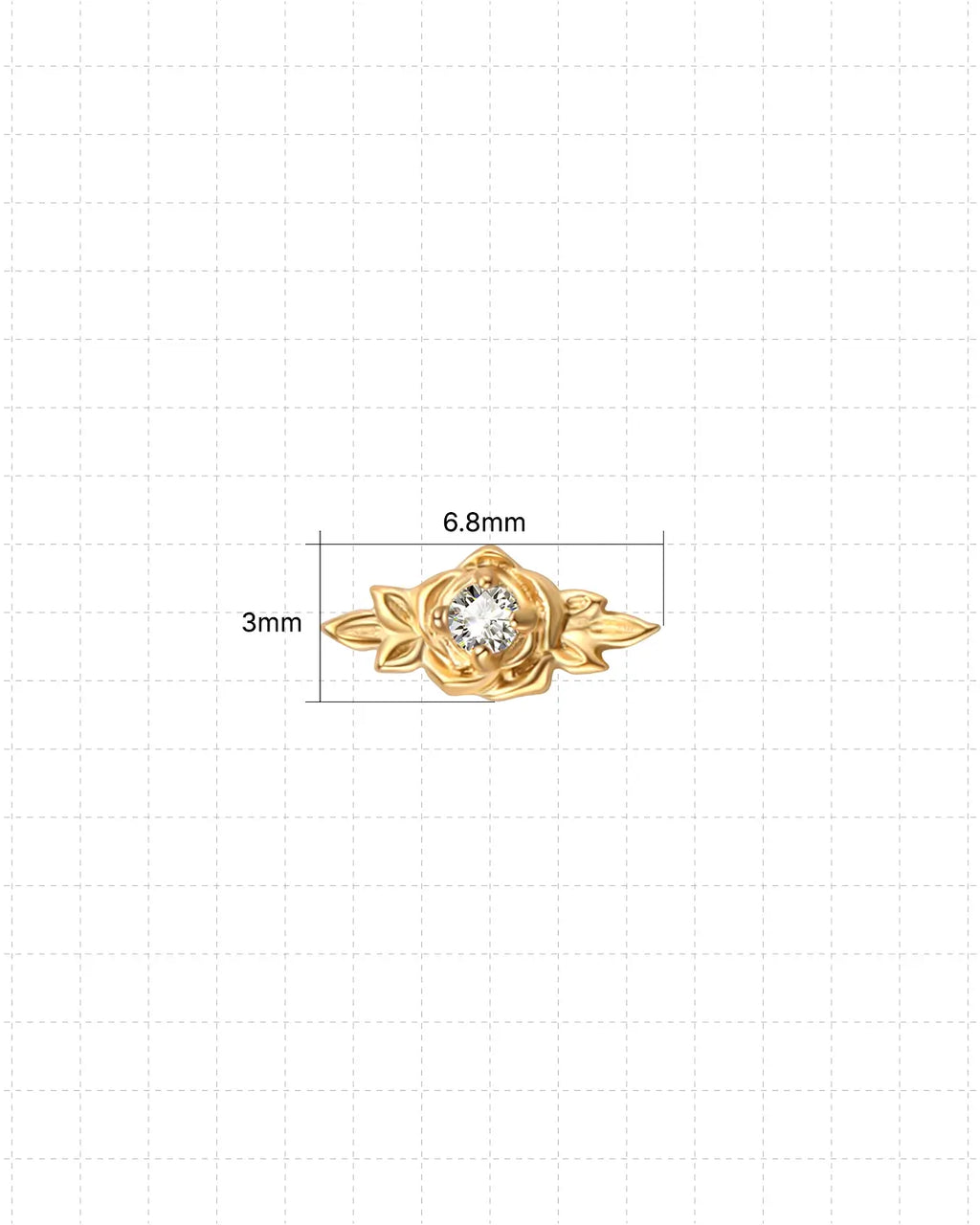 Petite Blossom Flatback-Ohrstecker