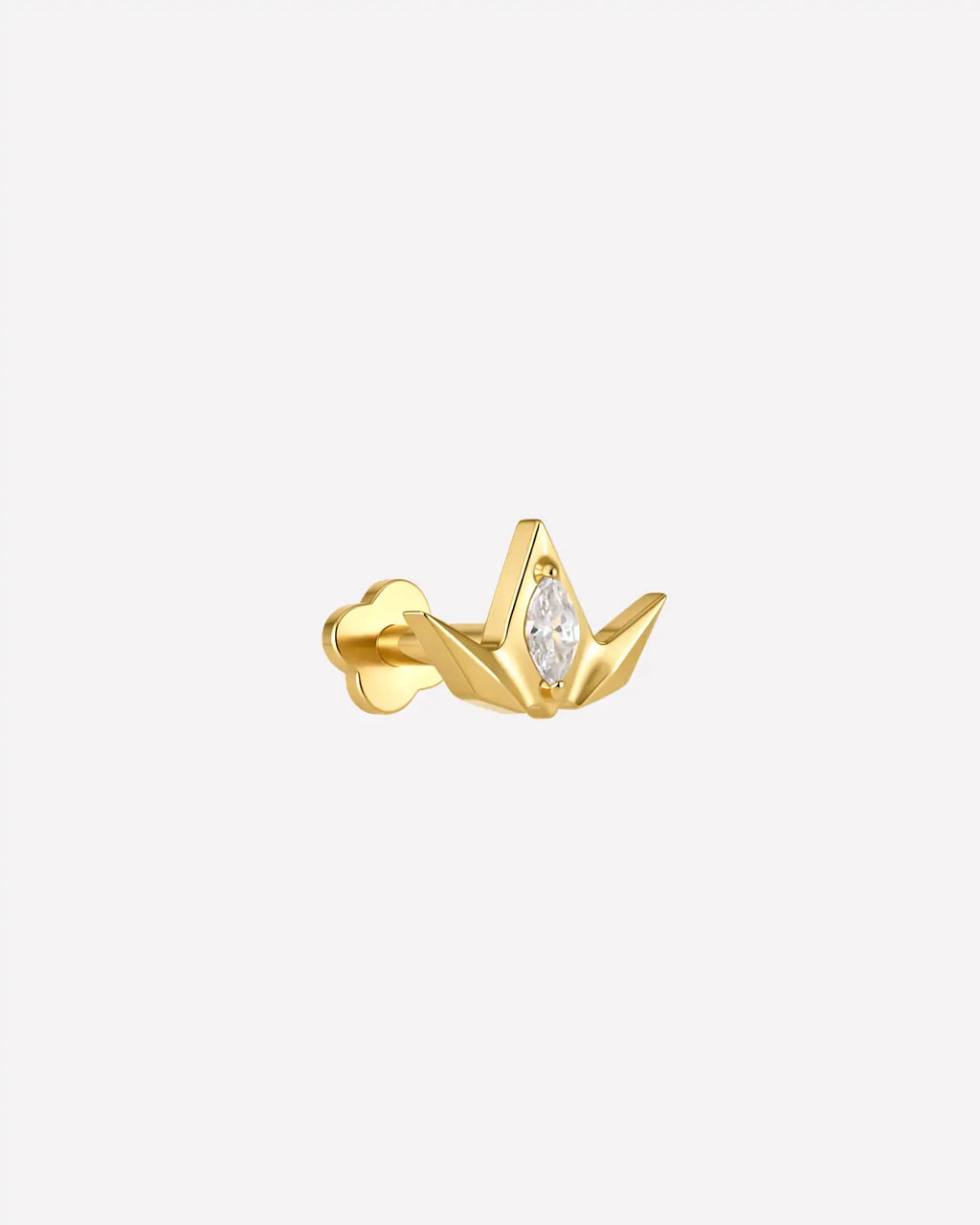Imperial Oval Crown Flatback Stud