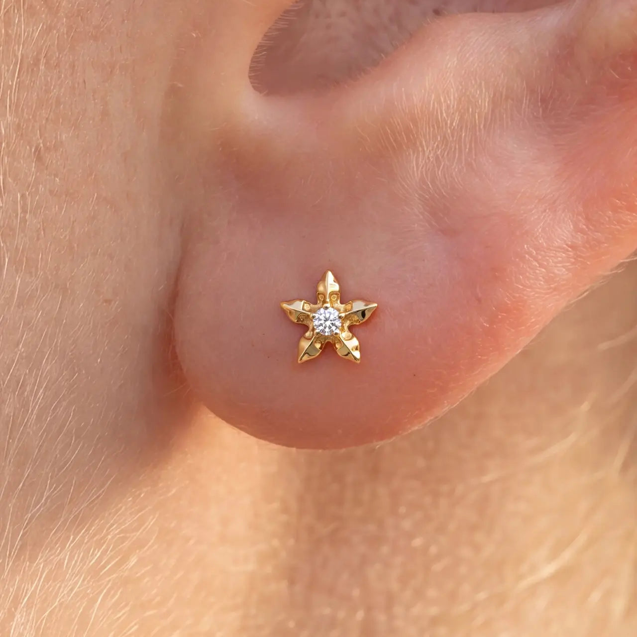 Starflower Flatback Stud