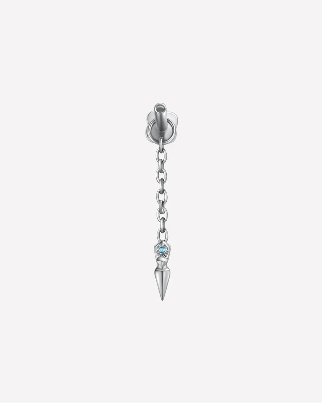 Sleek Spear Hoop Charm