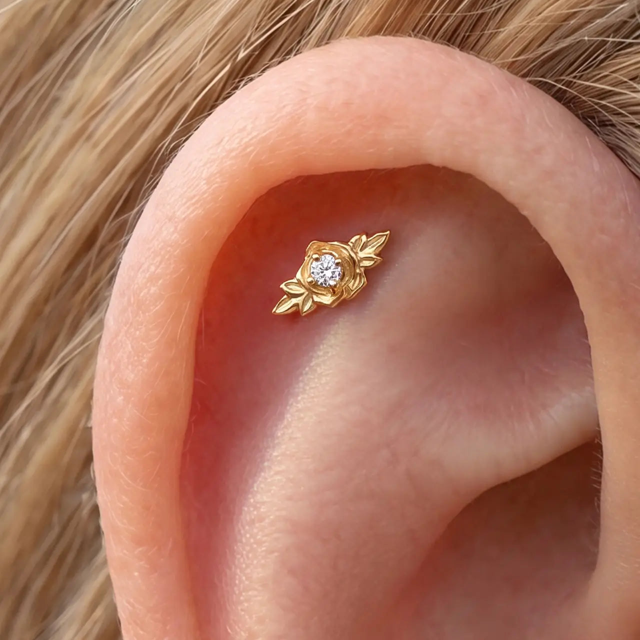 Petite Blossom Flatback Stud