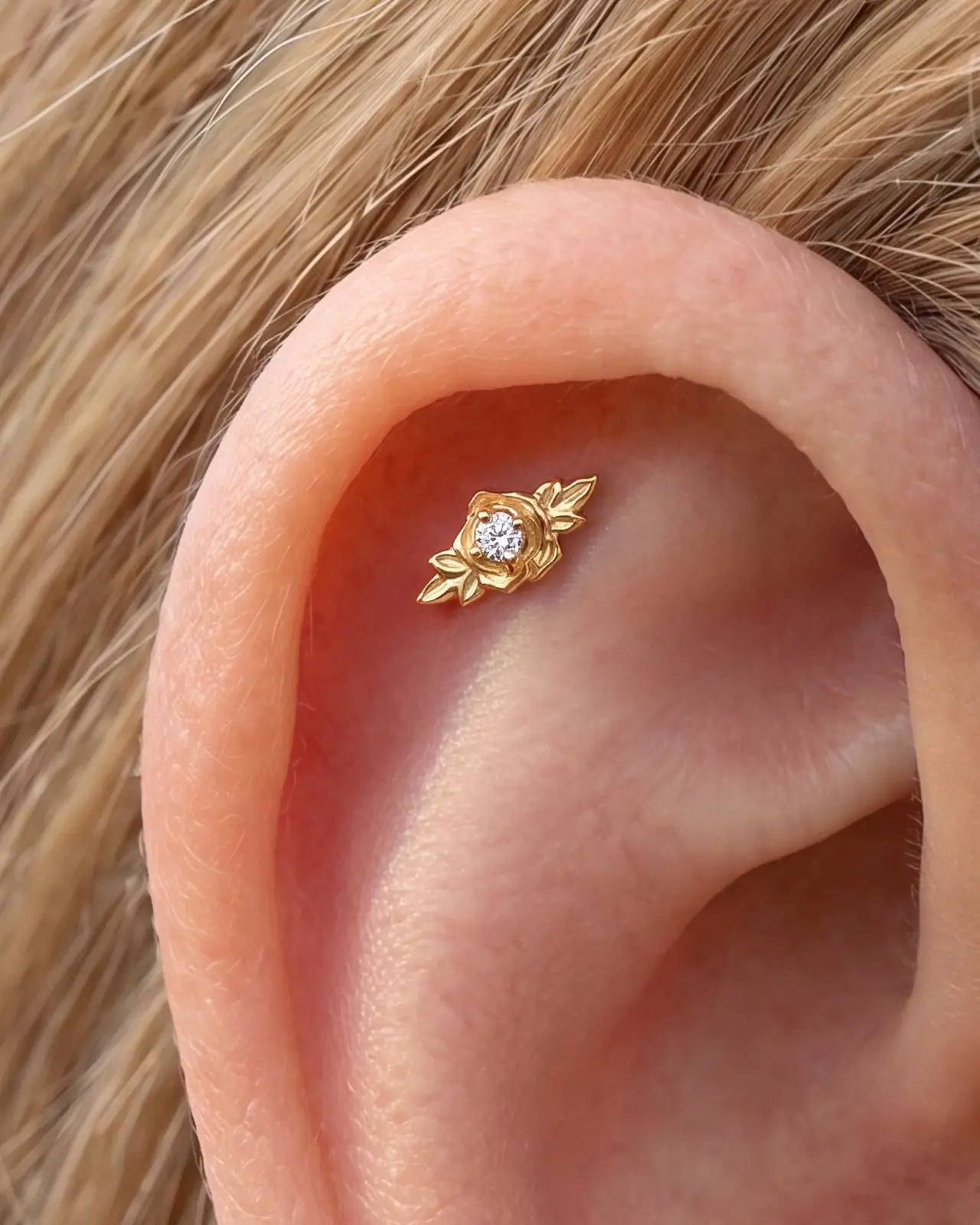 Petite Blossom Flatback Stud