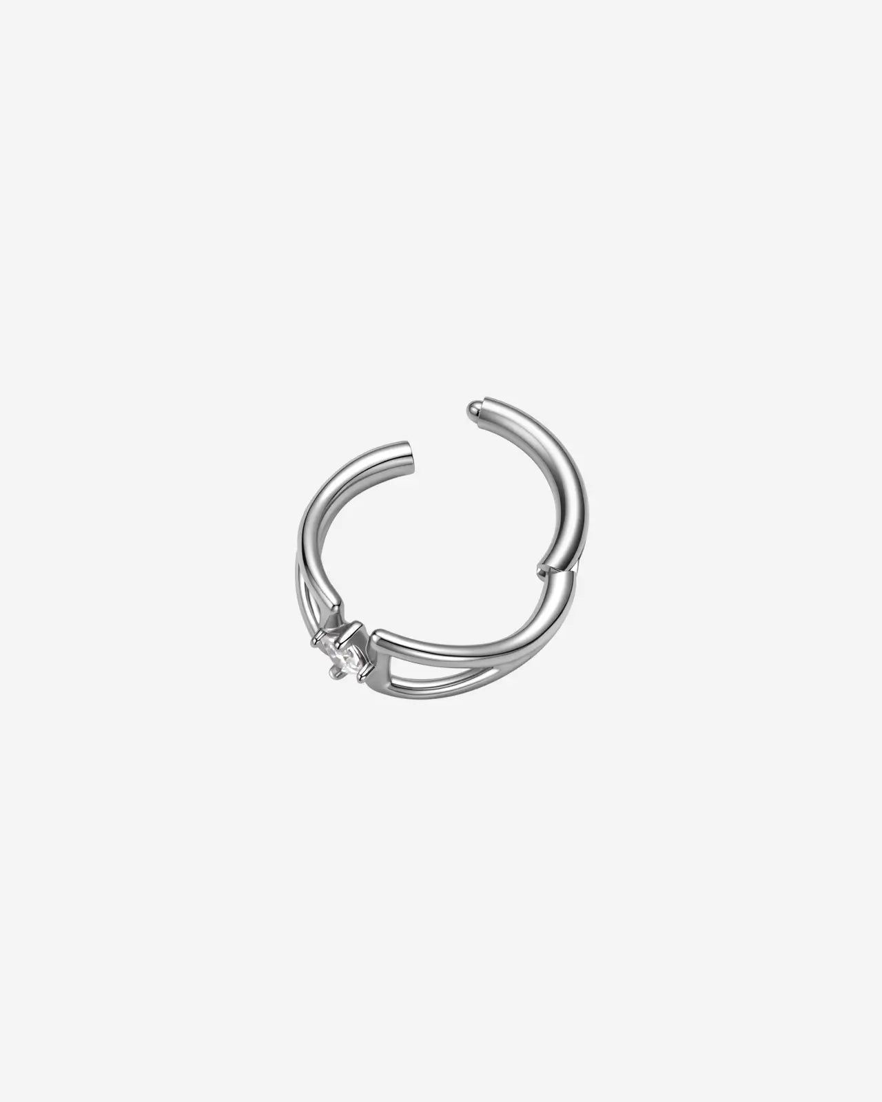 Twin Arc Rhombus Zirconia Clicker