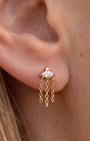 Marquise Eye Cascade Flatback Stud
