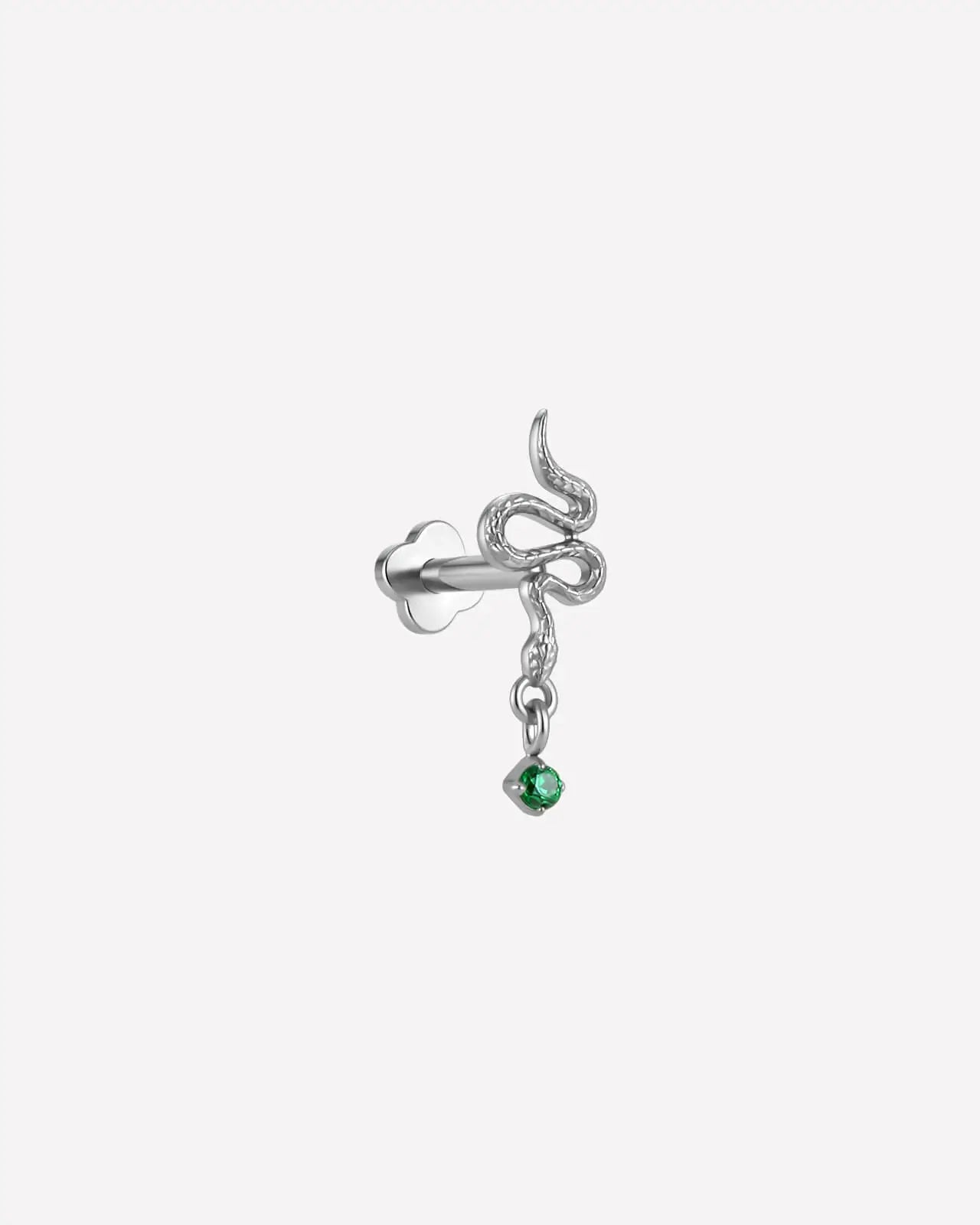 Serpent Drop Flatback Stud