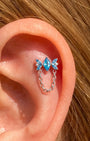 Winged Marquise Chain Flatback Stud