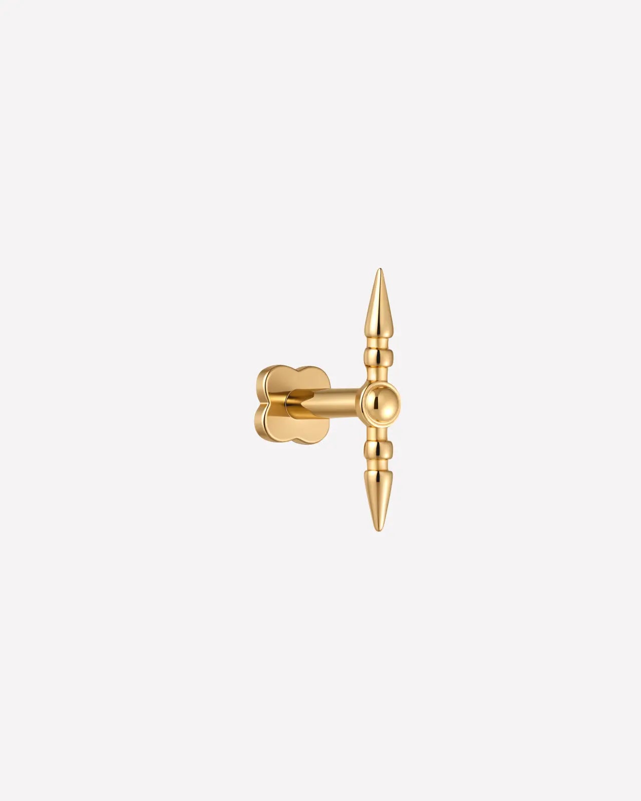Sculpted Cone Bead Flatback Stud