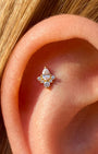 Regal Pear Cluster Flatback Stud