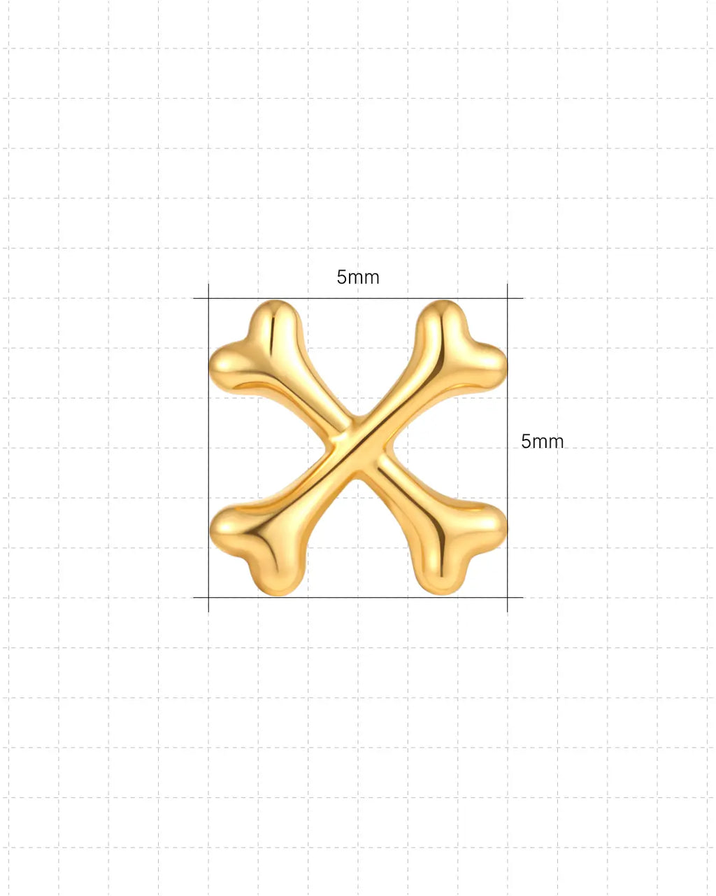 Crossbones Flatback Stud
