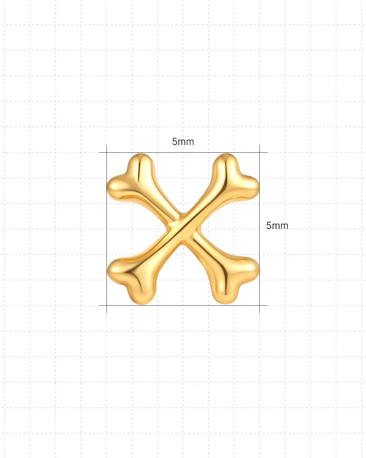 Crossbones Flatback Stud