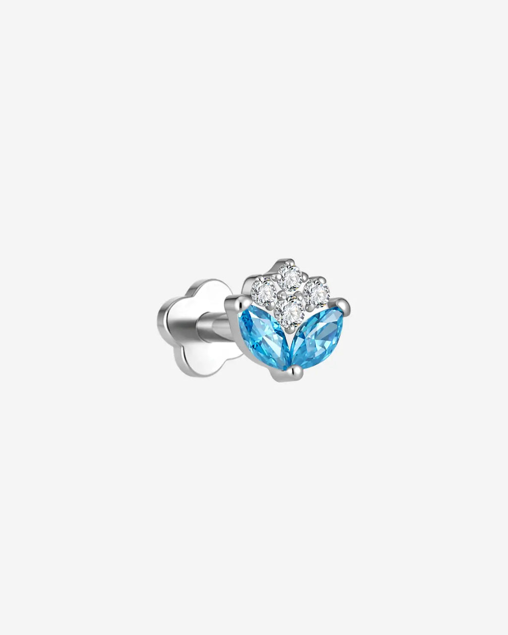 Marquise Petal Bloom Flatback Stud