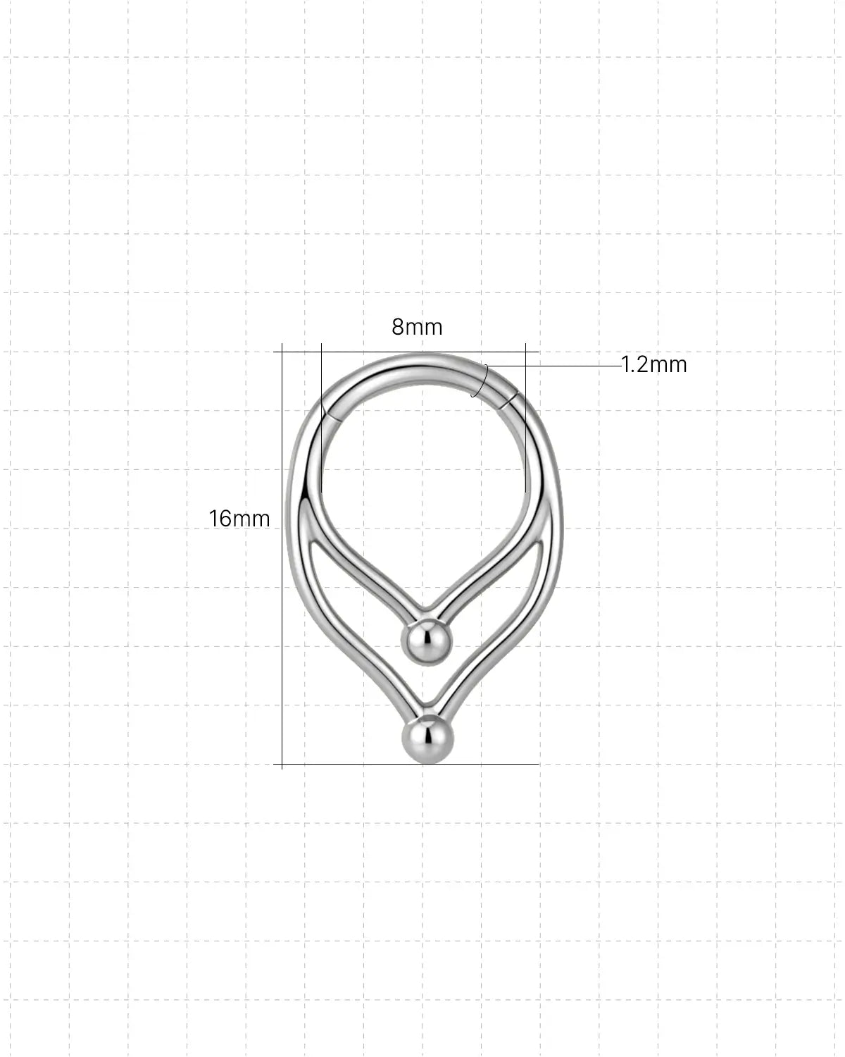 Twin Bead Teardrop Clicker