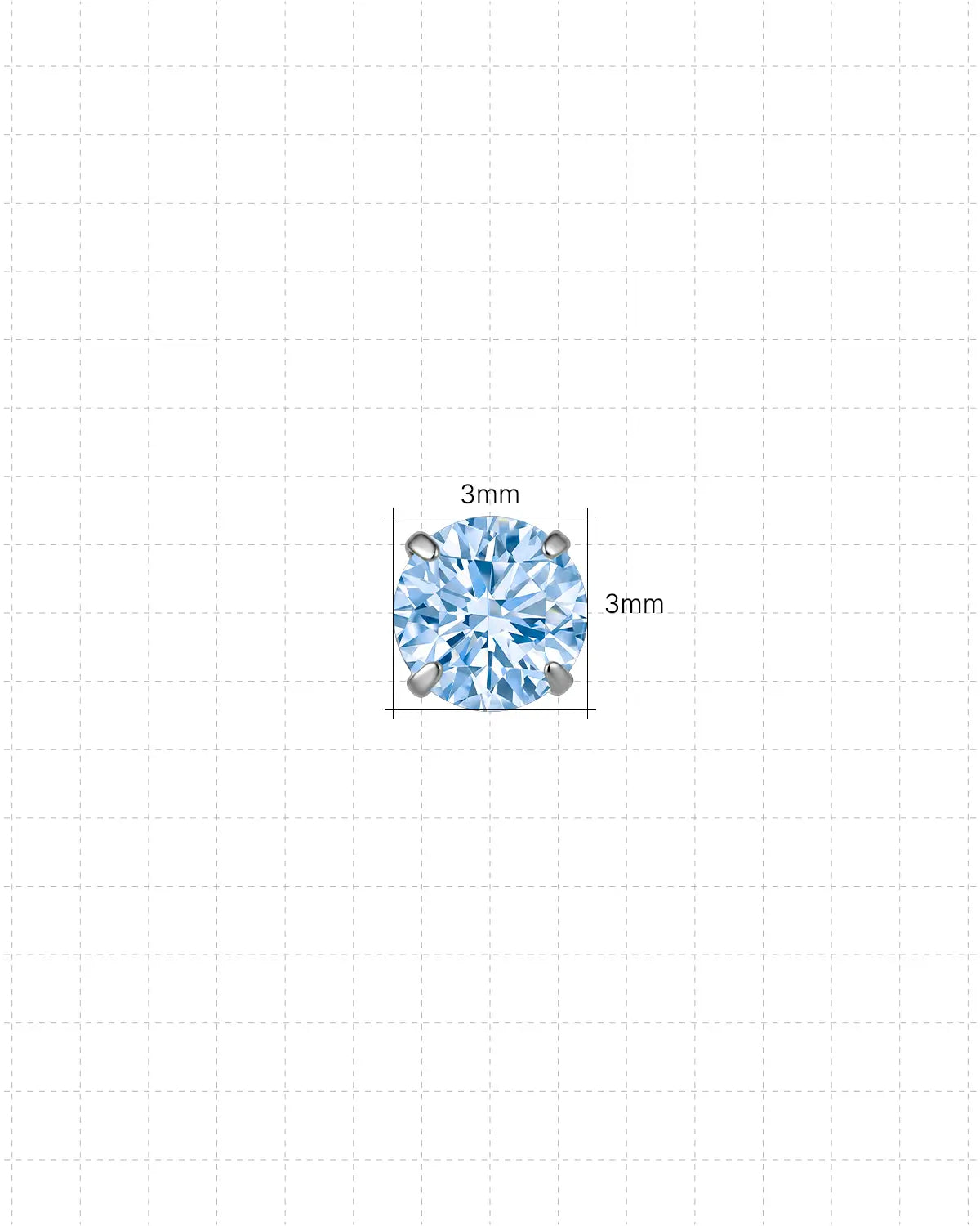 Brilliant Moissanite Solitaire Flatback Stud