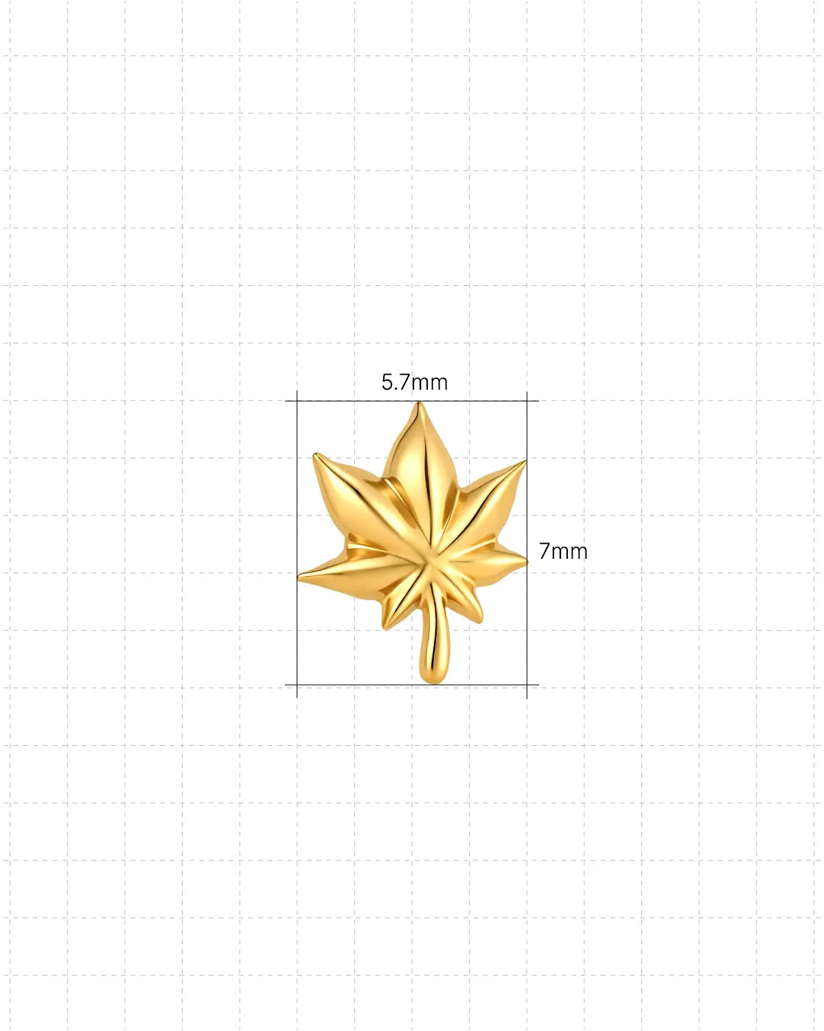 Maple Leaf Flatback Stud