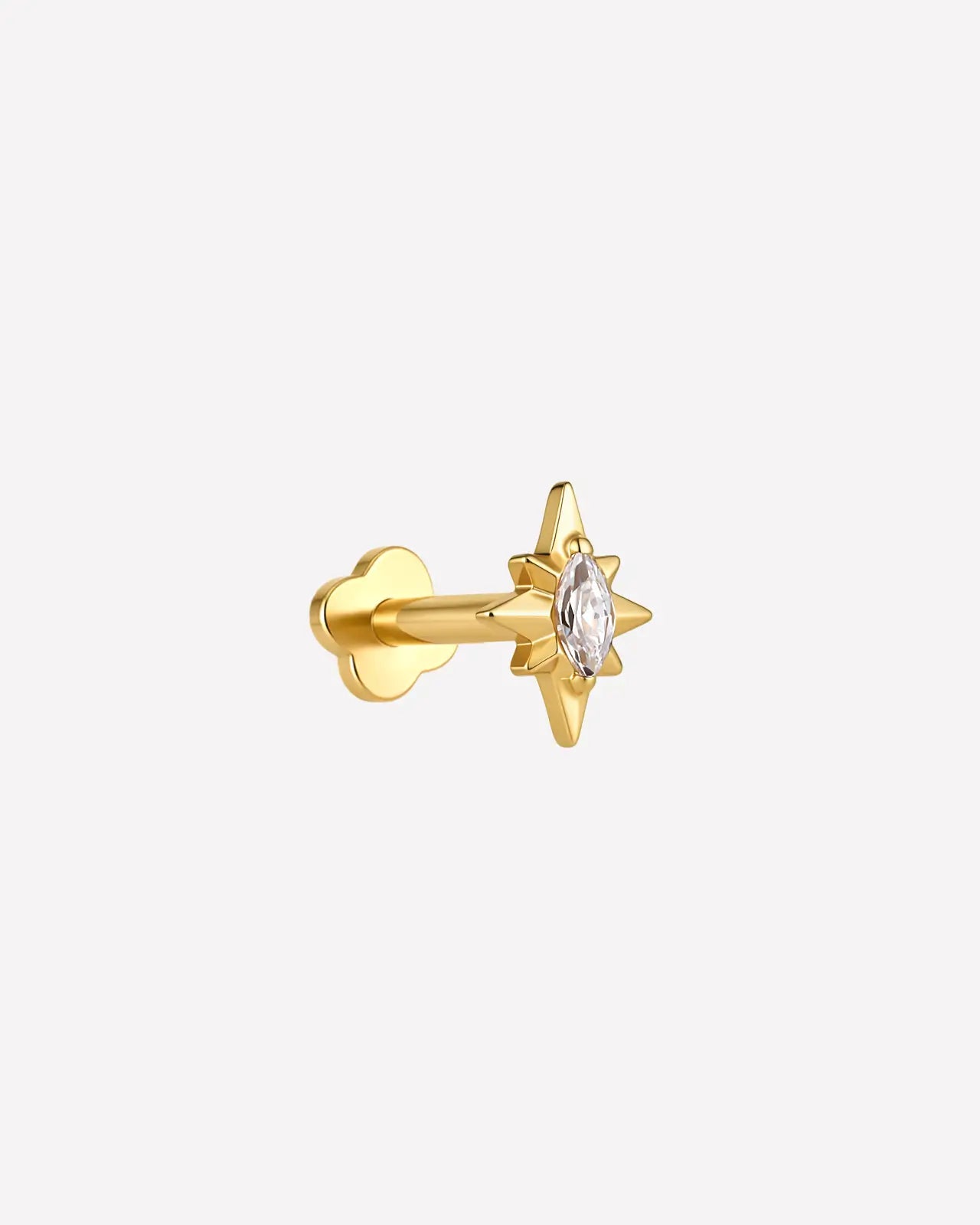 Marquise Sunburst Flatback Stud