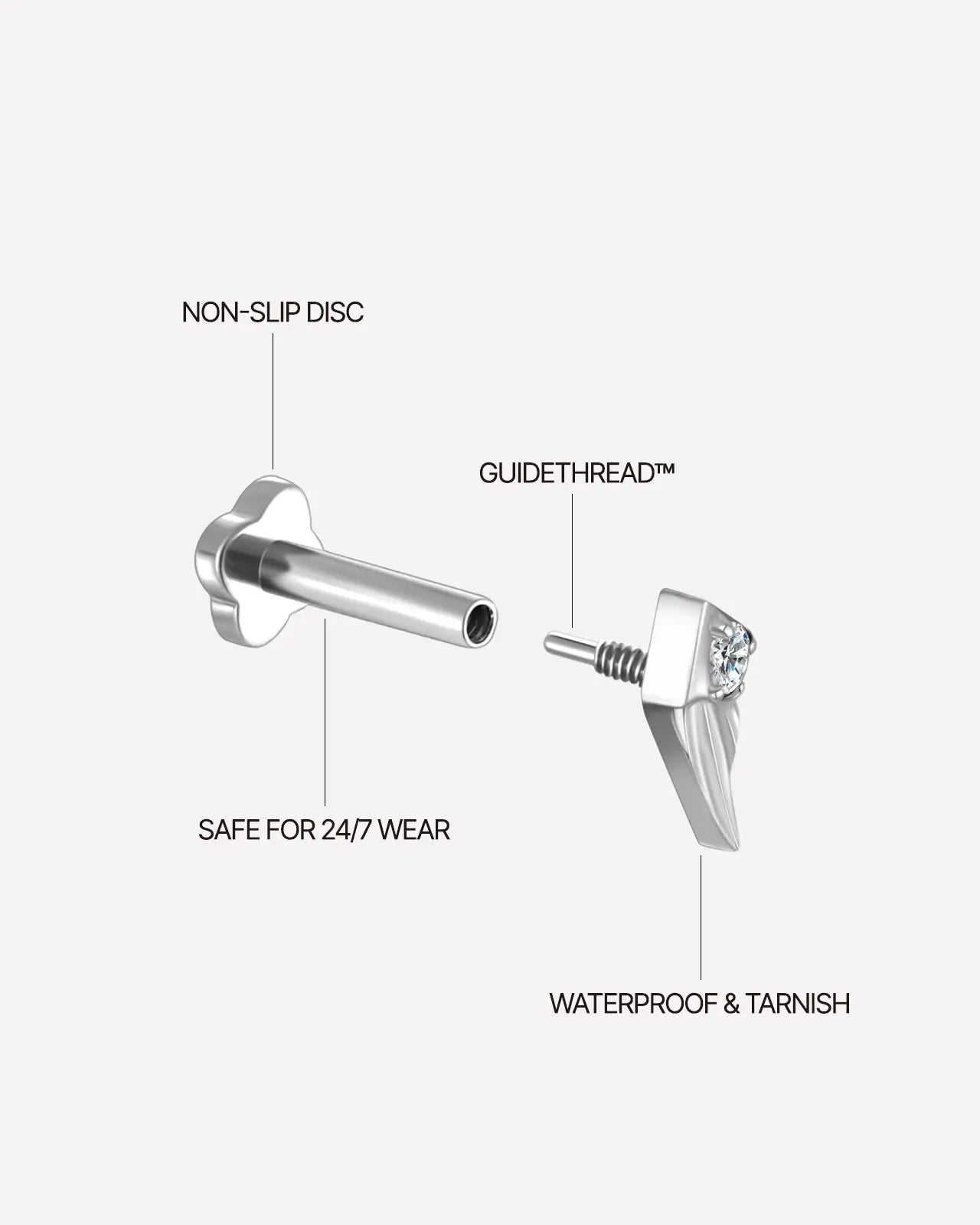 Icicle Prism Flatback Stud