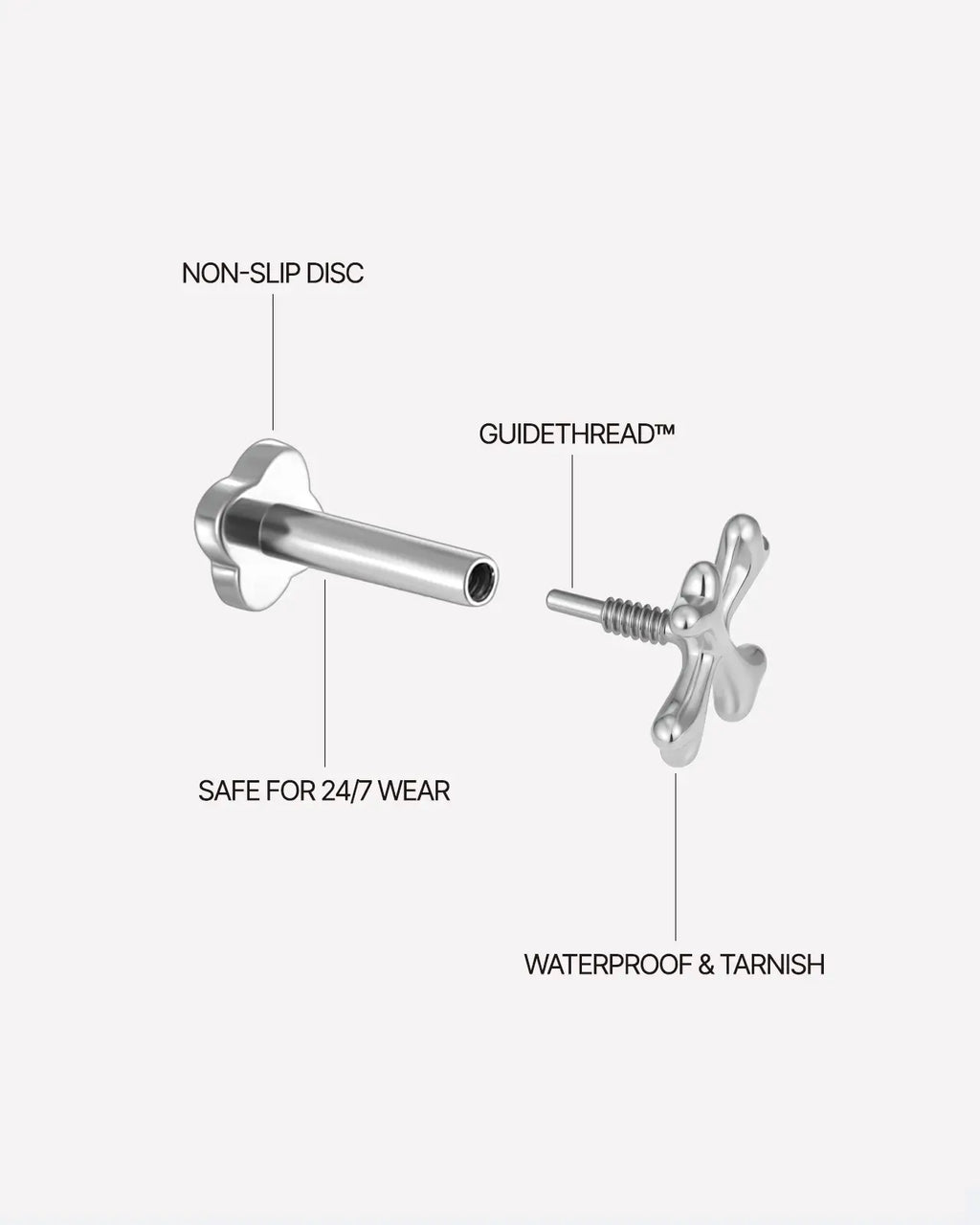Crossbones Flatback Stud
