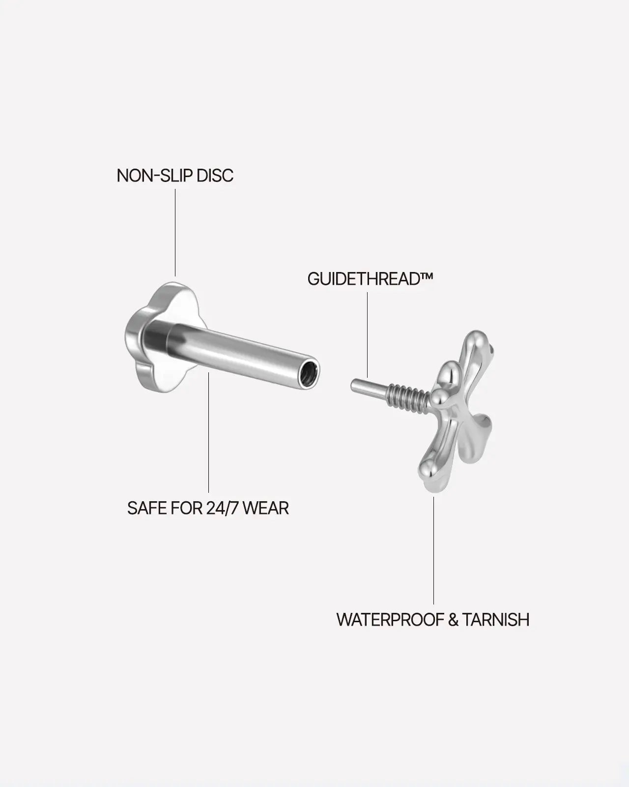 Crossbones Flatback Stud
