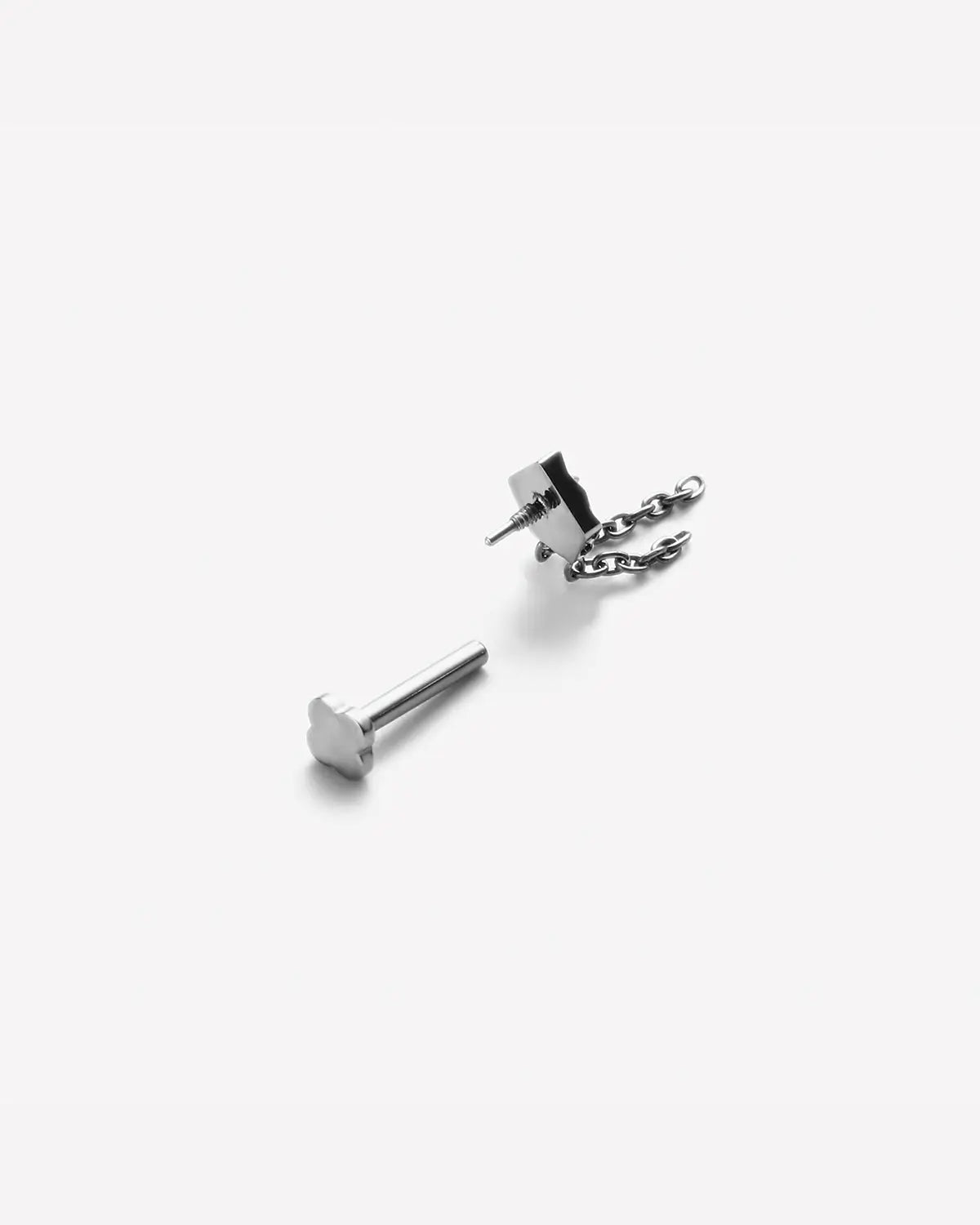Pentagonal Teardrop Drape Flatback Stud
