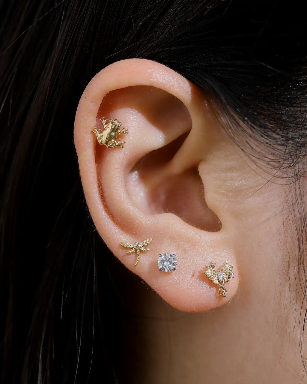 Playful Frog Flatback Stud