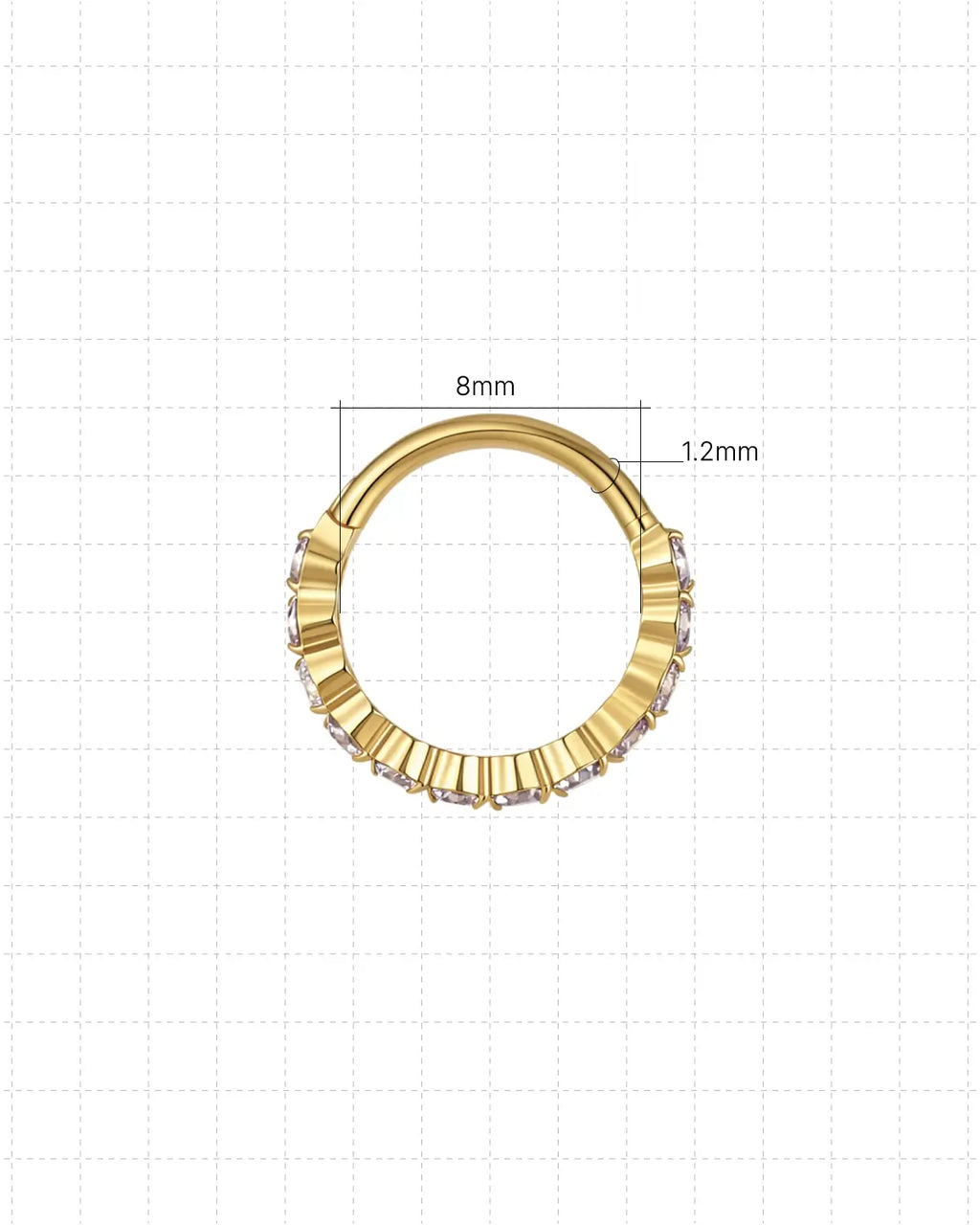 Half Pavé Eternity Clicker