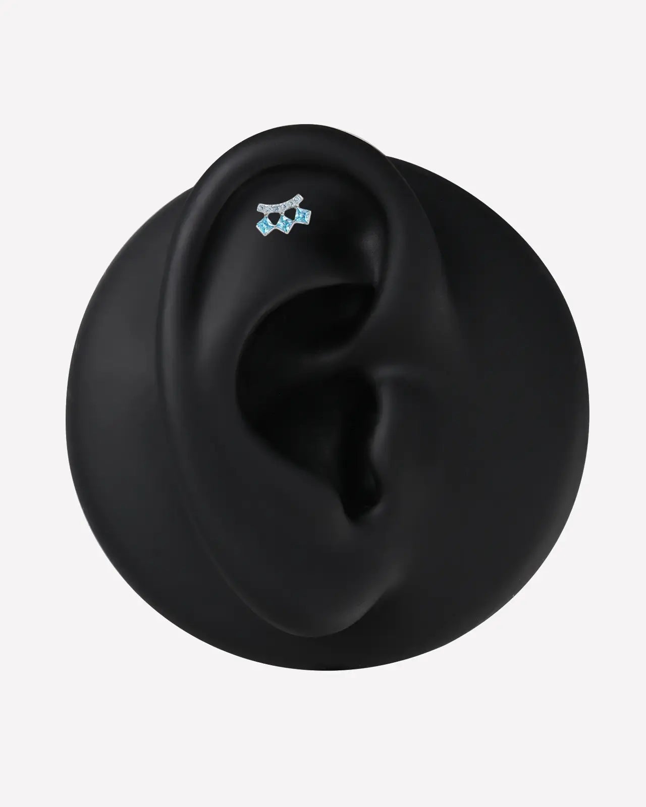 Trio Trapezoid Arc Flatback Stud