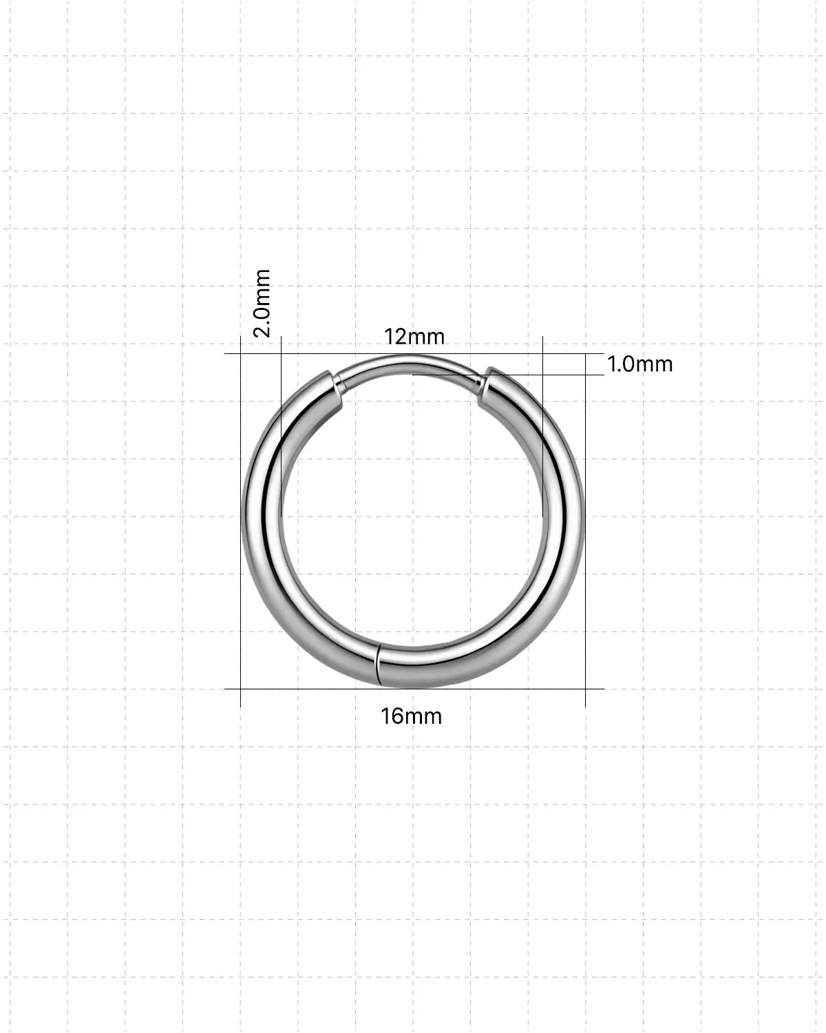 Classic Titanium Hinged Hoop