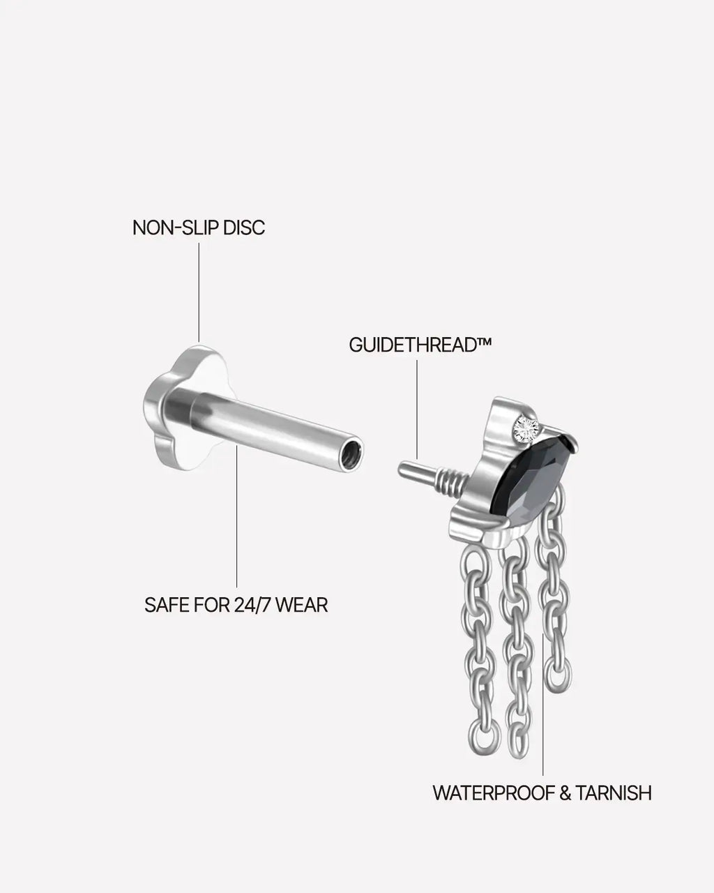 Ohrstecker Marquise Eye Cascade Flatback