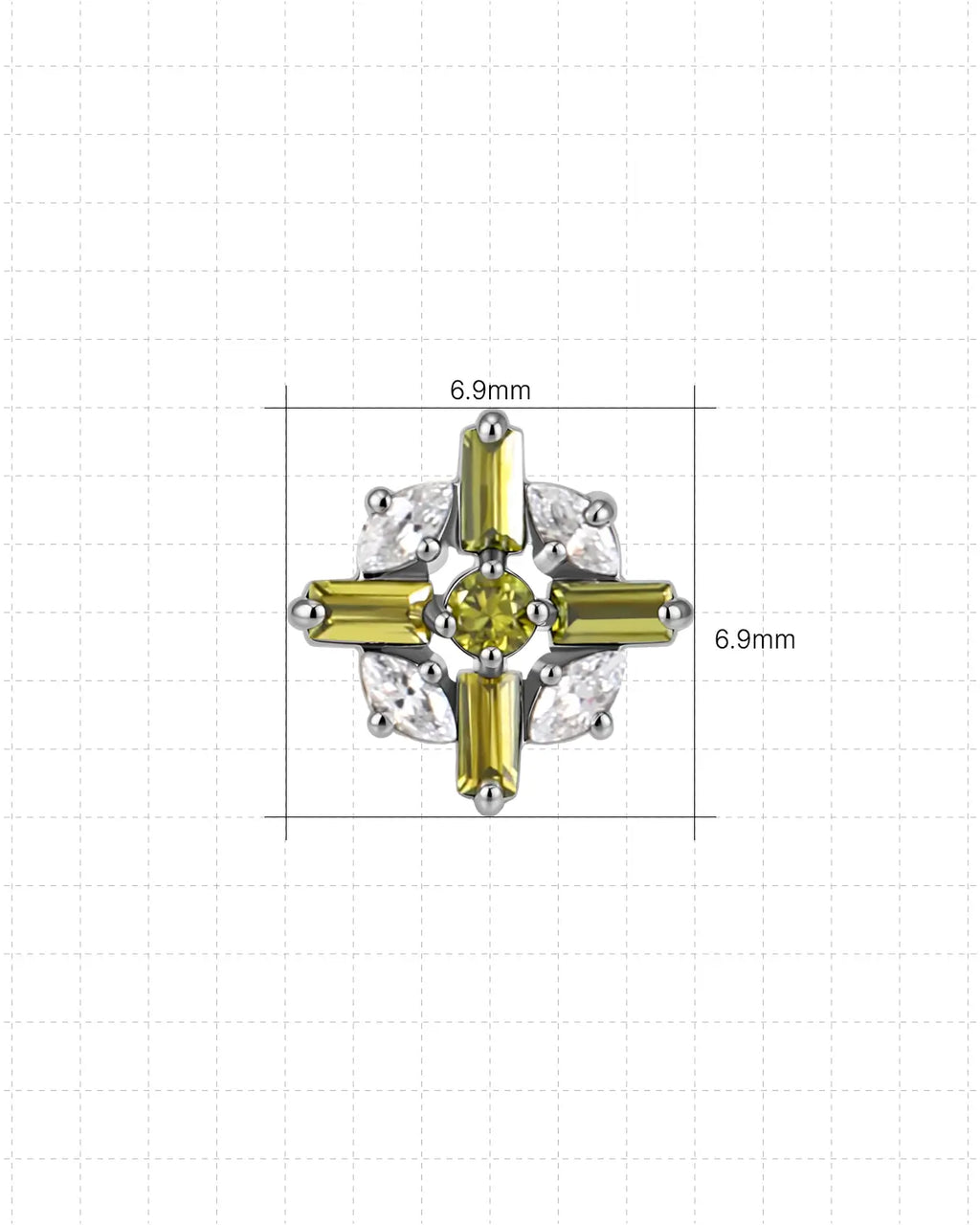 Crossburst Halo Flatback Stud