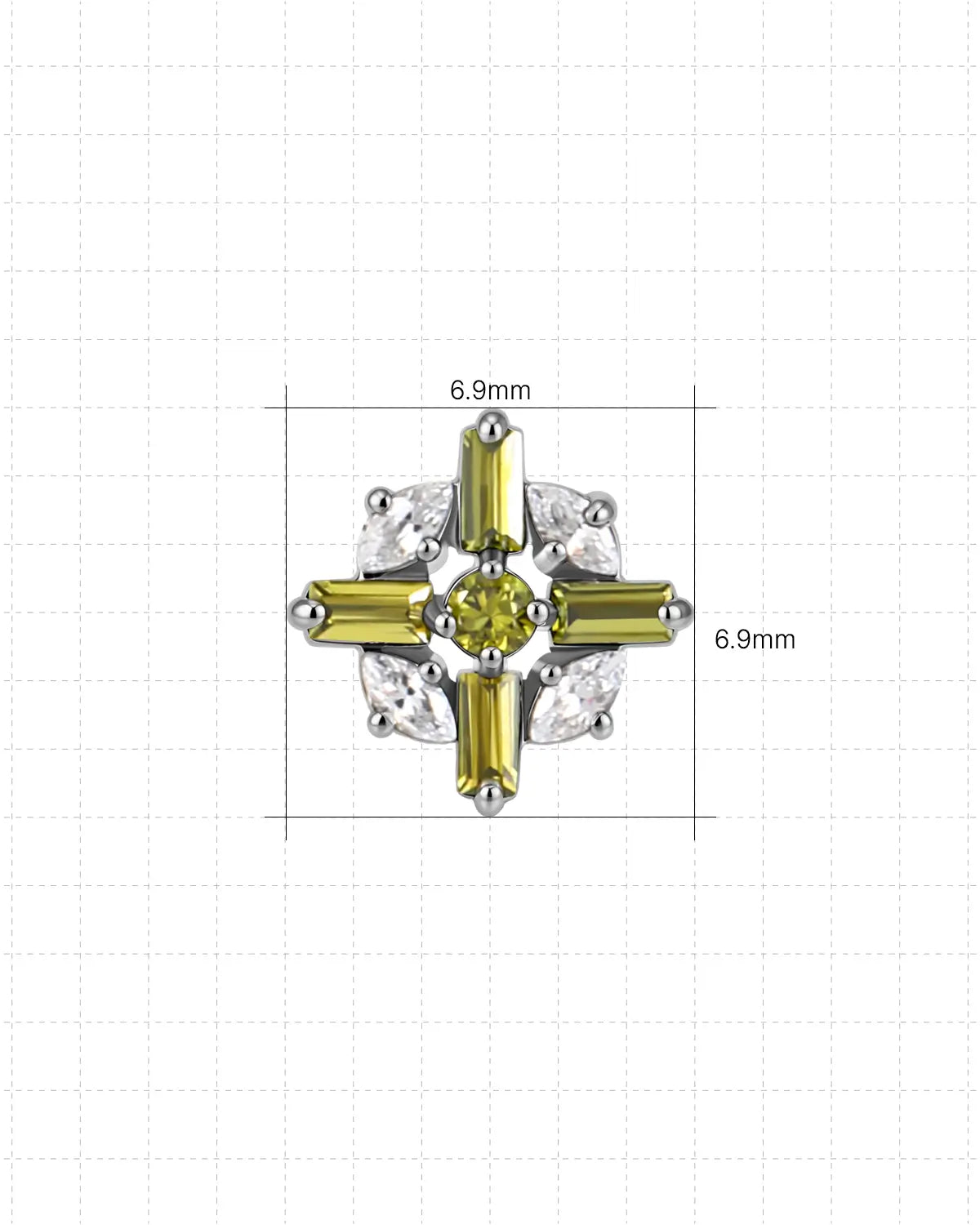Crossburst Halo Flatback Stud