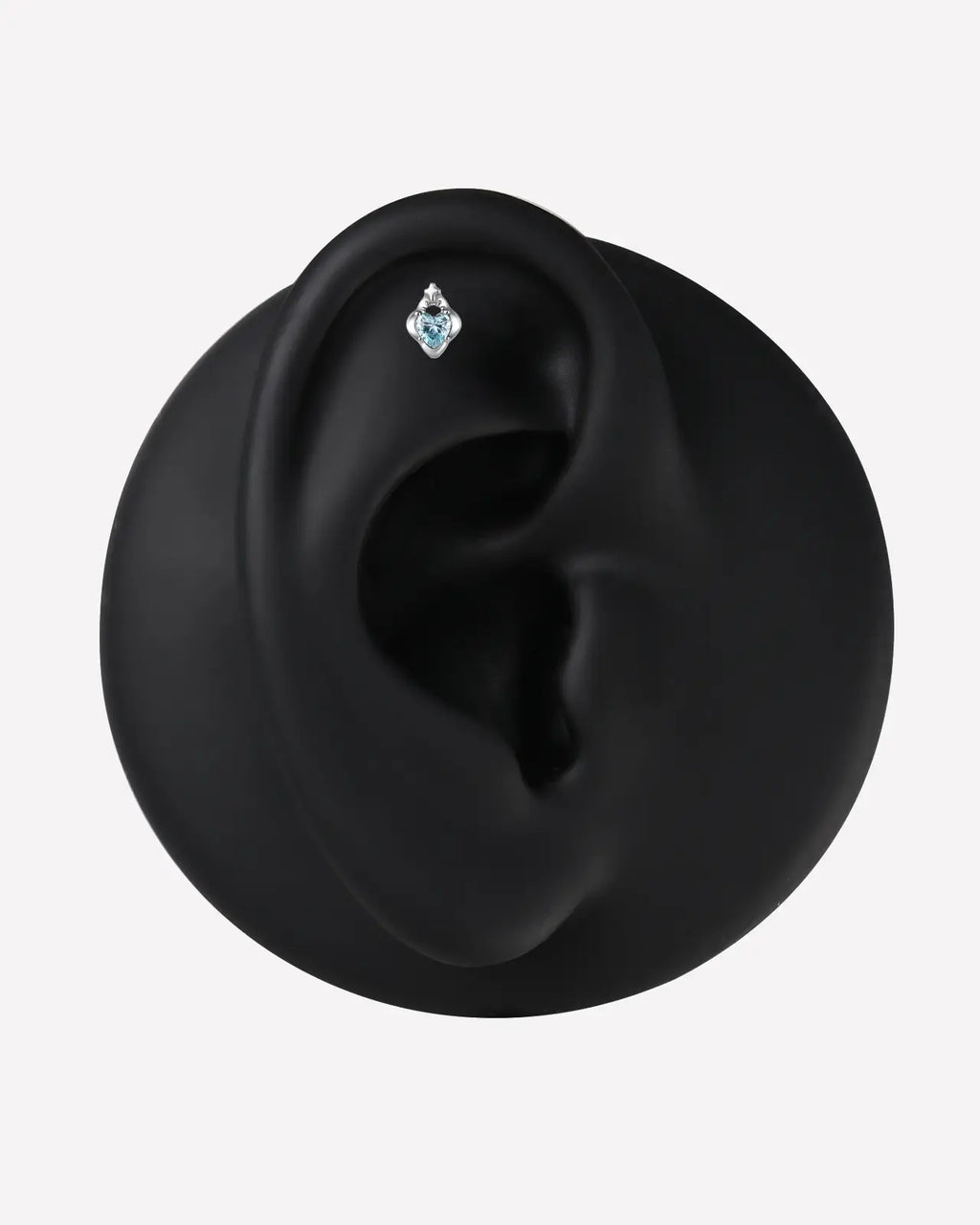 Crowned Heart Flatback Stud