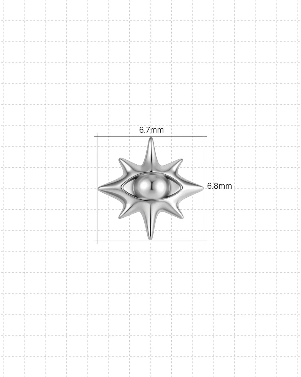 Radiant Eye Flatback Stud