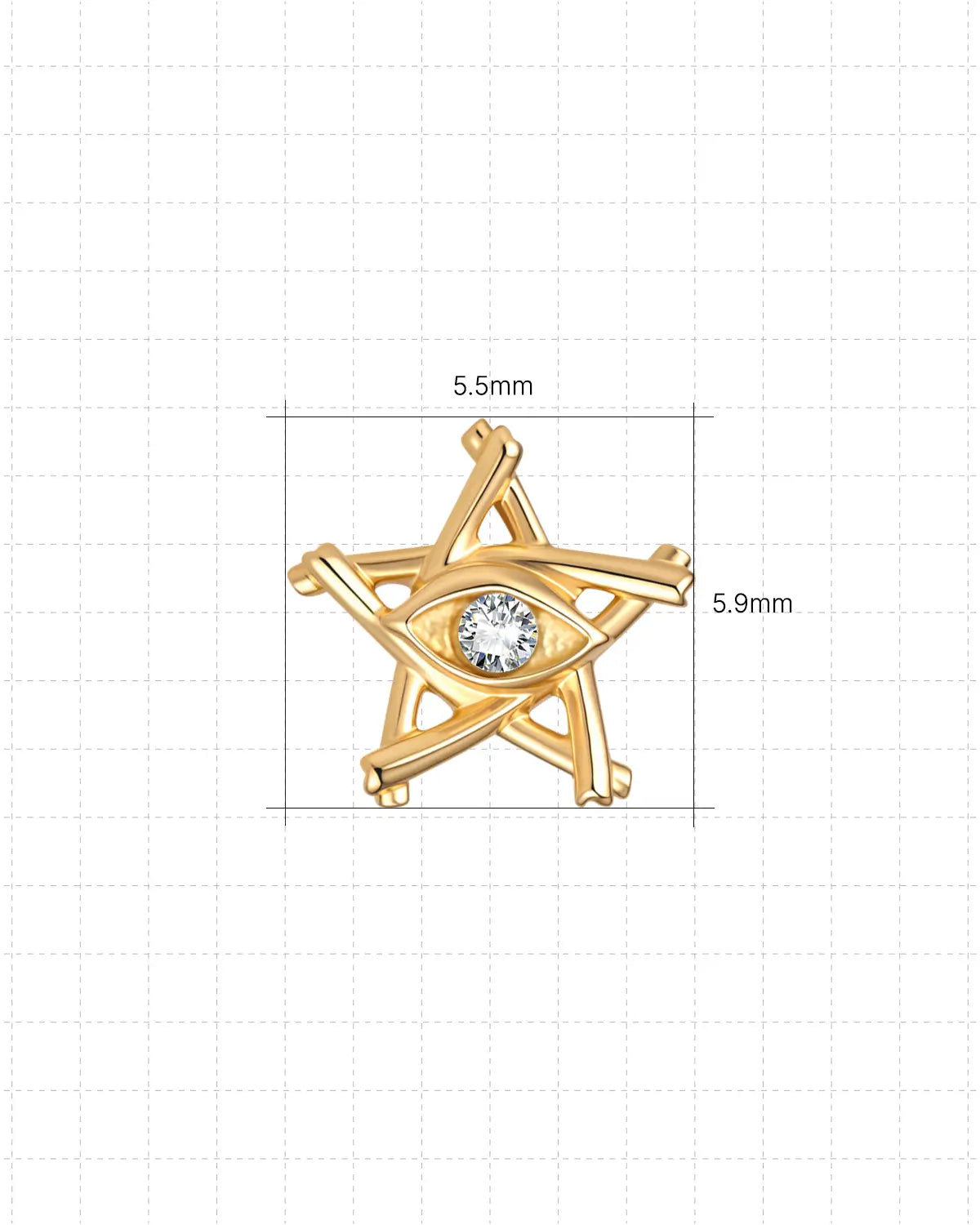 All-Seeing Star Flatback Stud