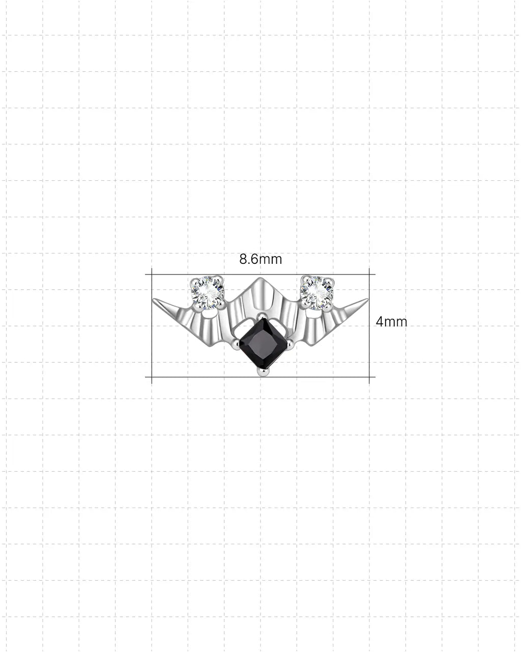 Nocturne Wing Flatback Ohrstecker