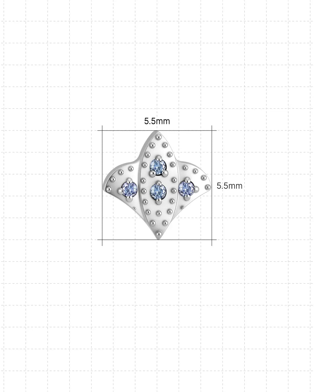 Fleur-De-Lis Pavé Flatback Stud