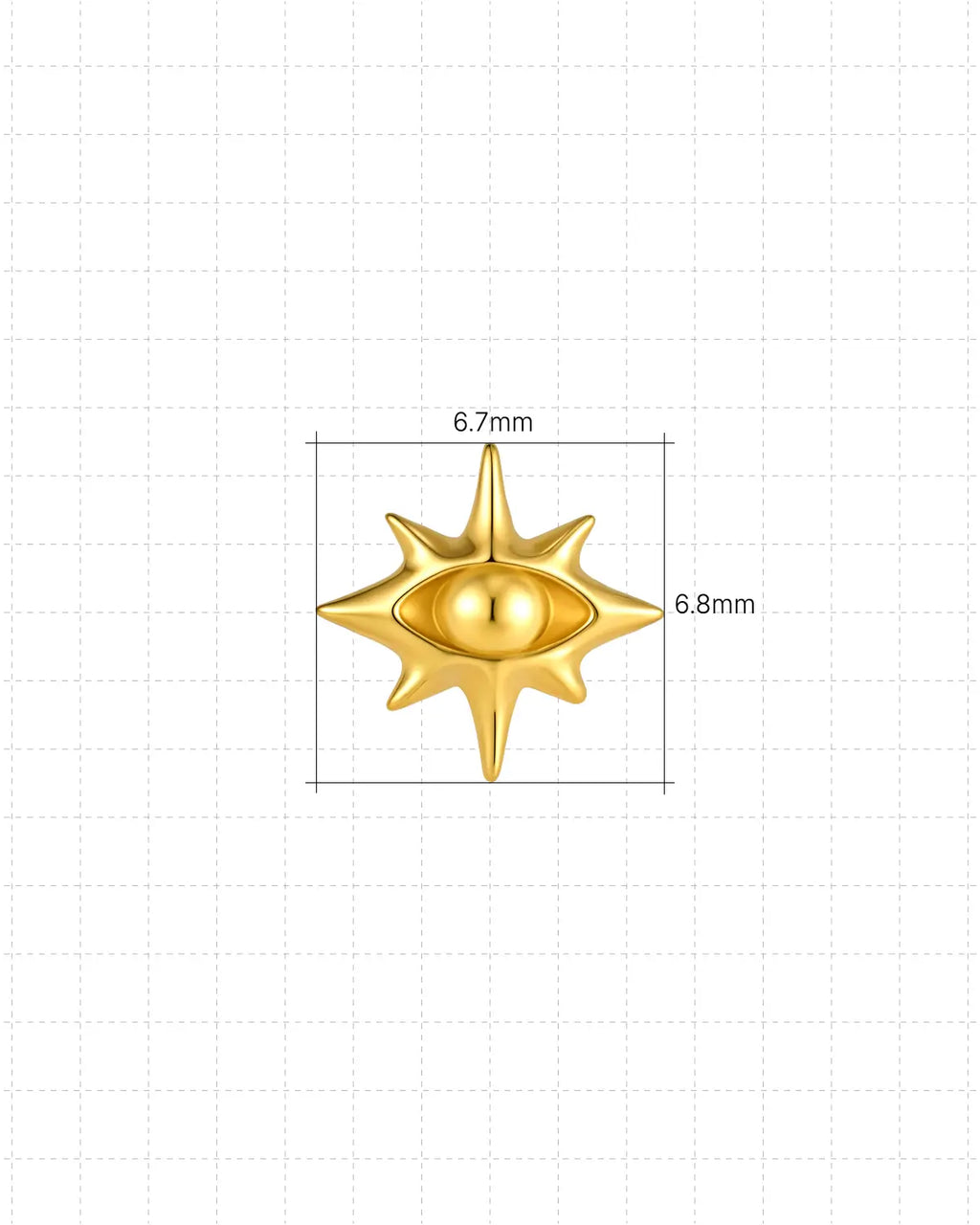 Radiant Eye Flatback Stud