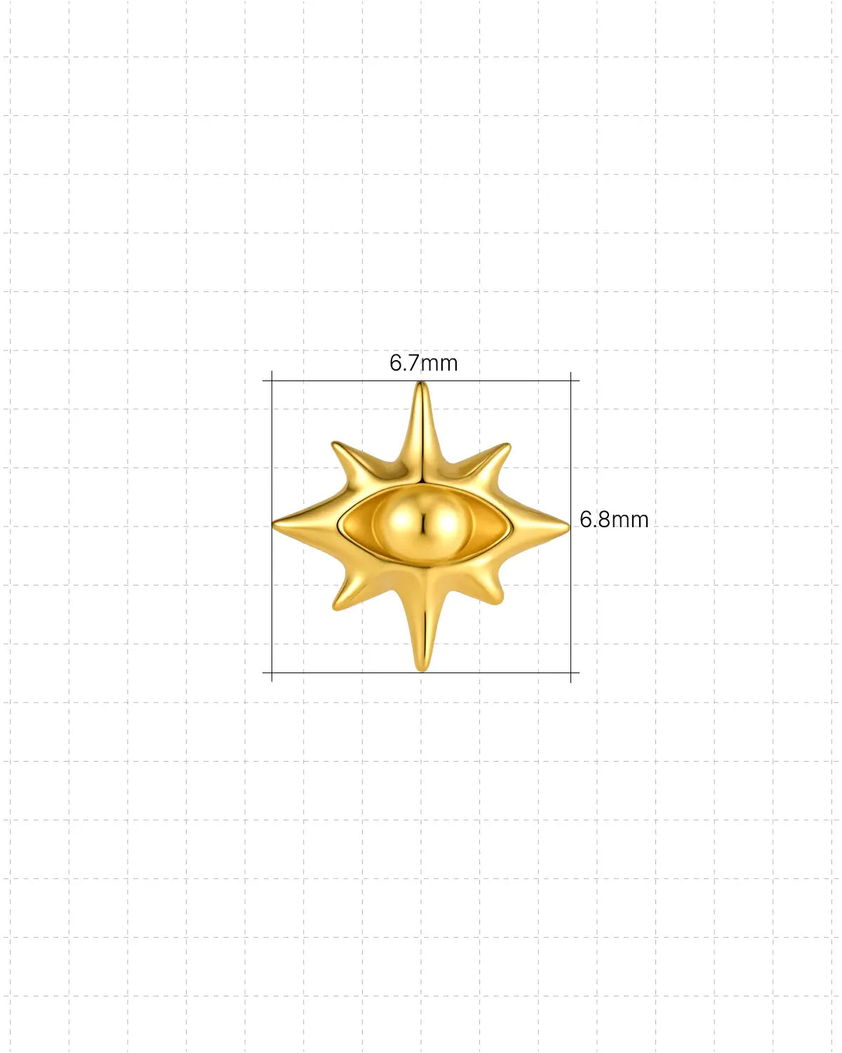 Radiant Eye Flatback Stud