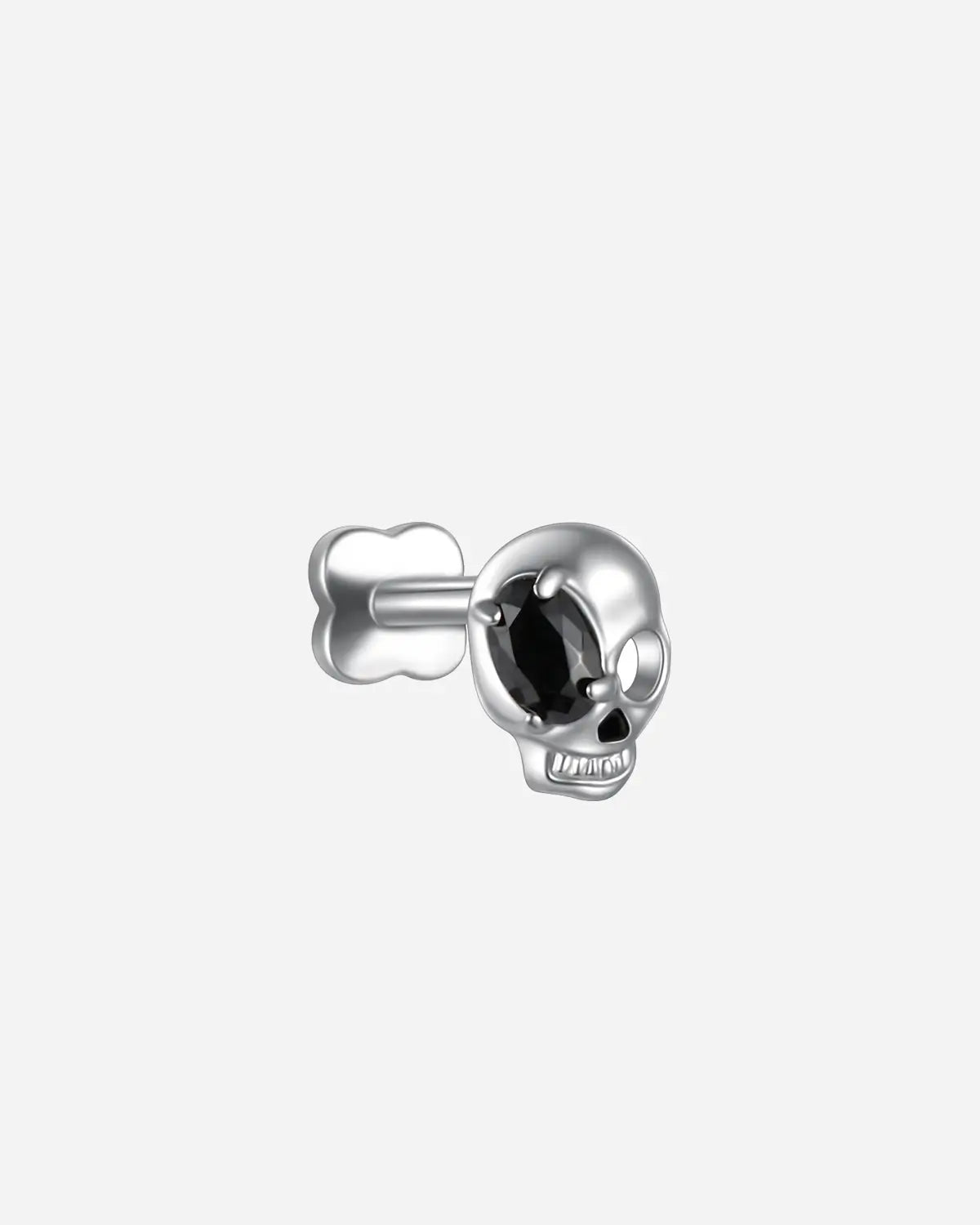 Rebellen-Schädel-Flatback-Ohrstecker