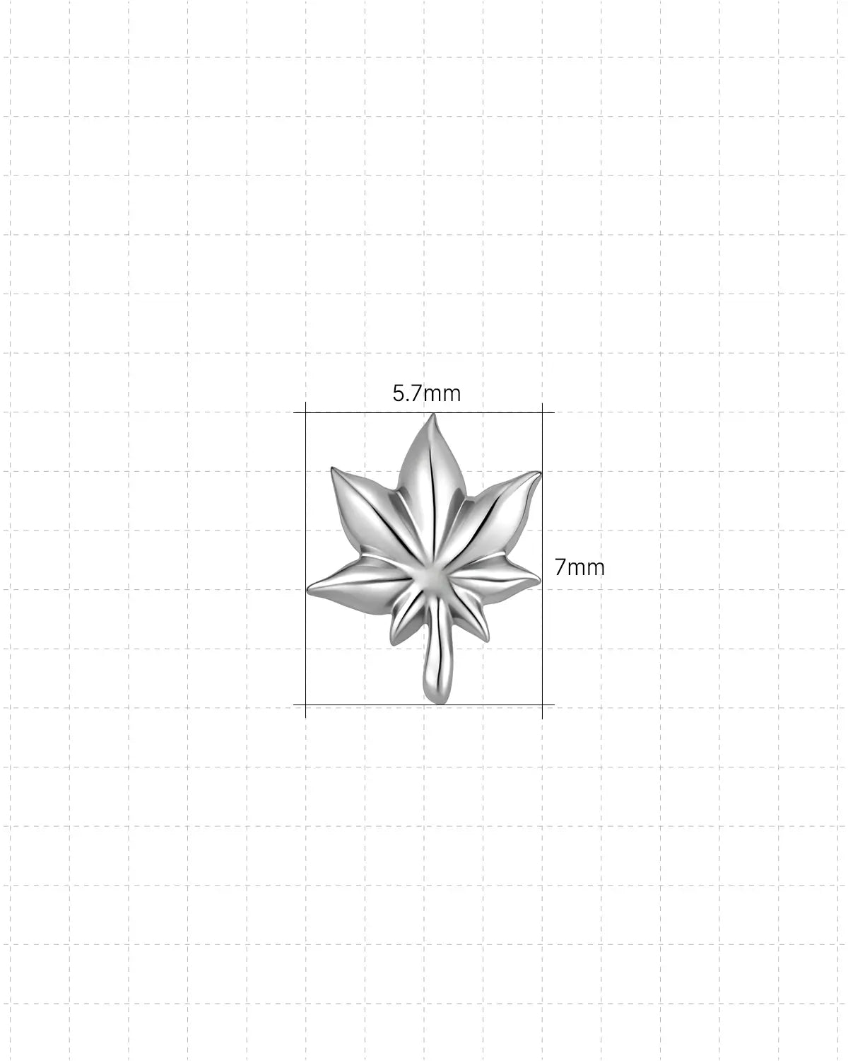 Maple Leaf Flatback Stud