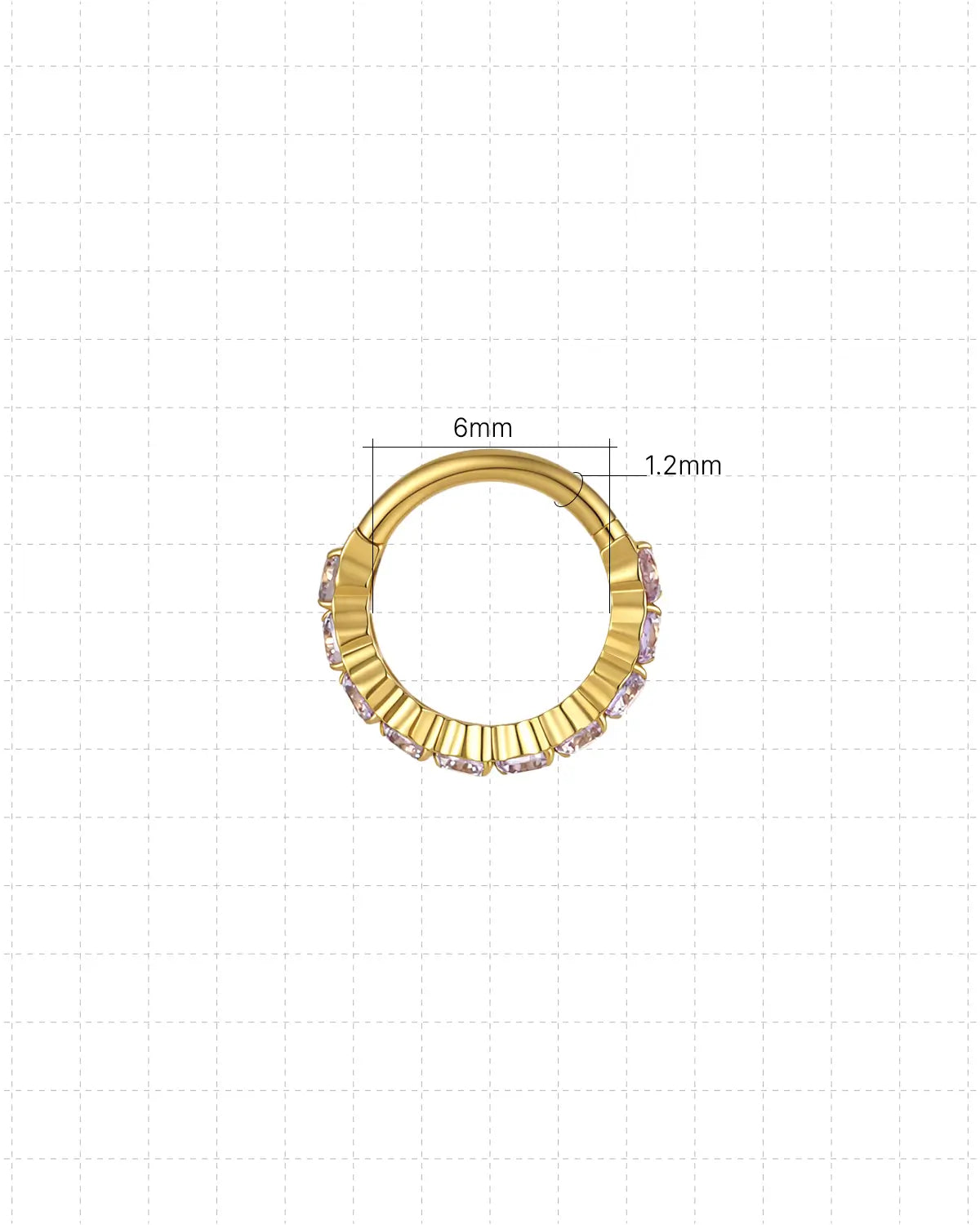 Half Pavé Eternity Clicker