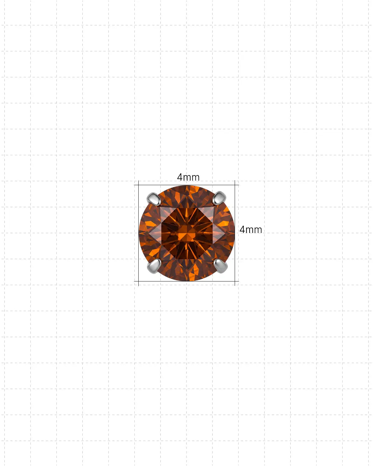 Brillanter Moissanit Solitaire Flatback Stud
