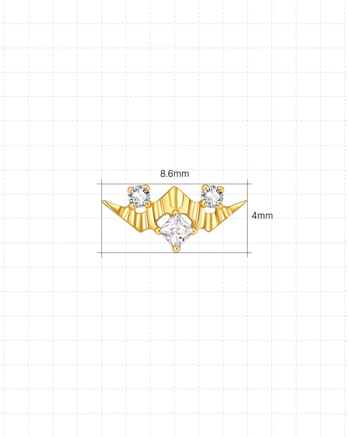 Nocturne Wing Flatback Stud