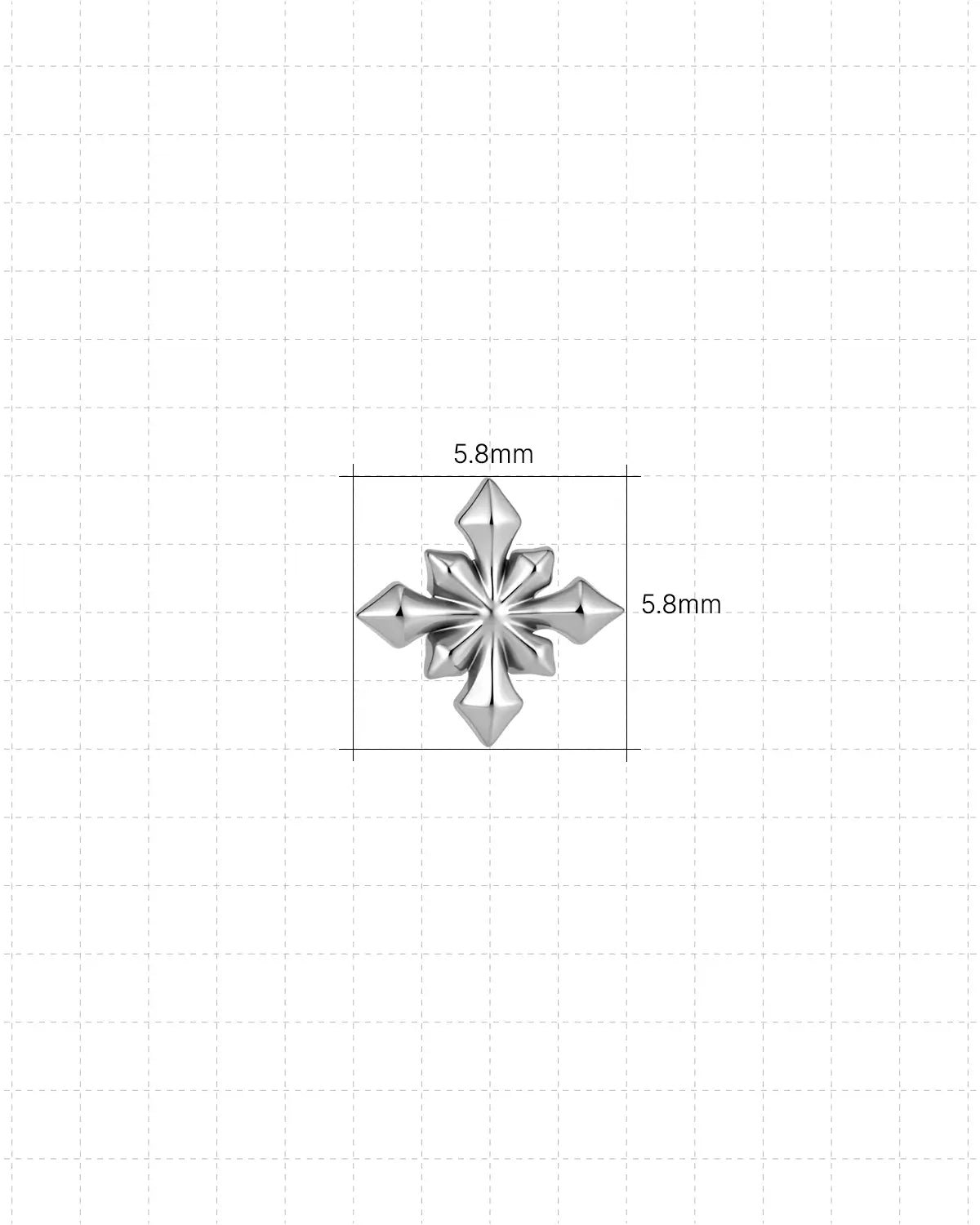 Aster Cross Flatback Stud