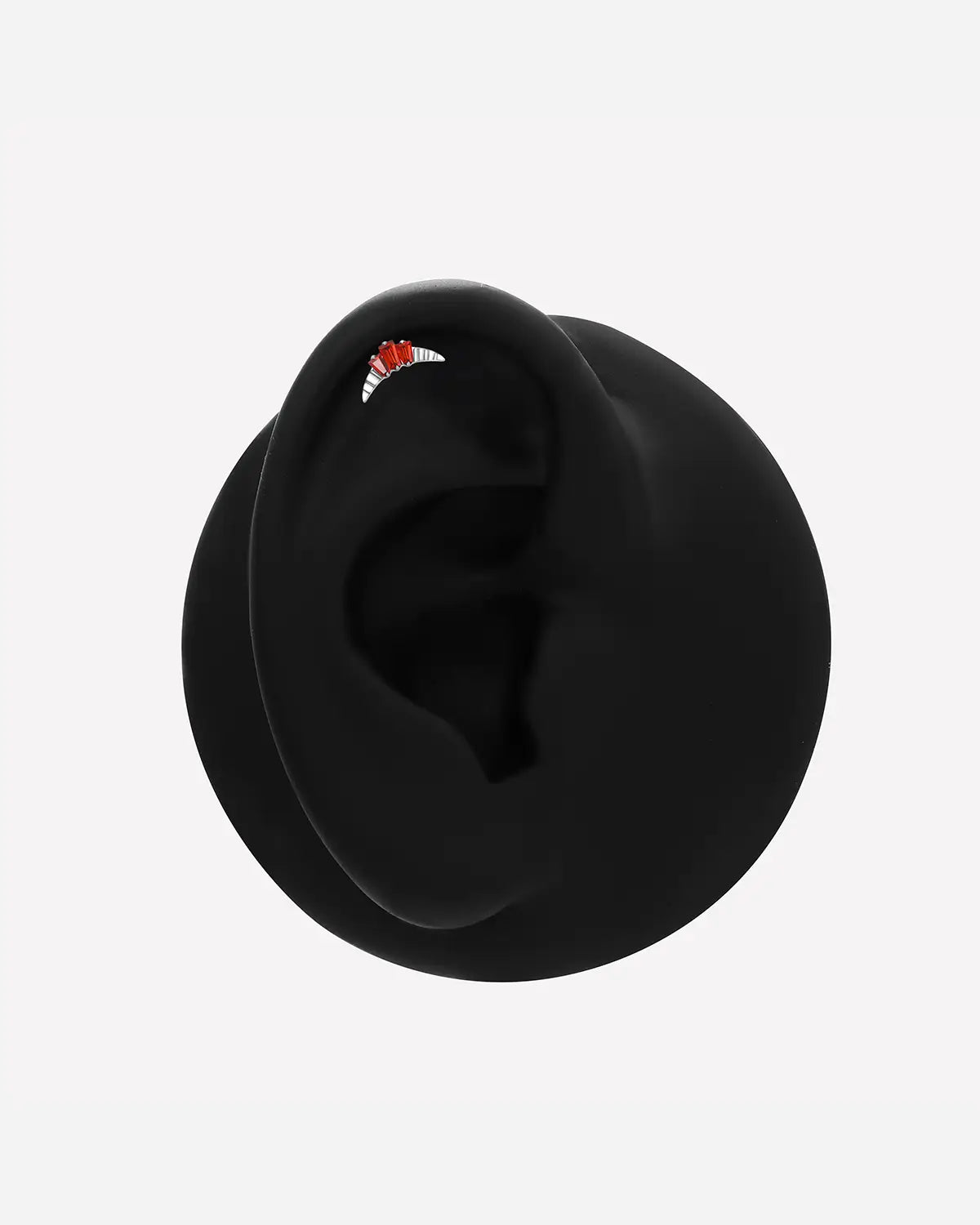 Dual Horn Crescent Flatback Stud