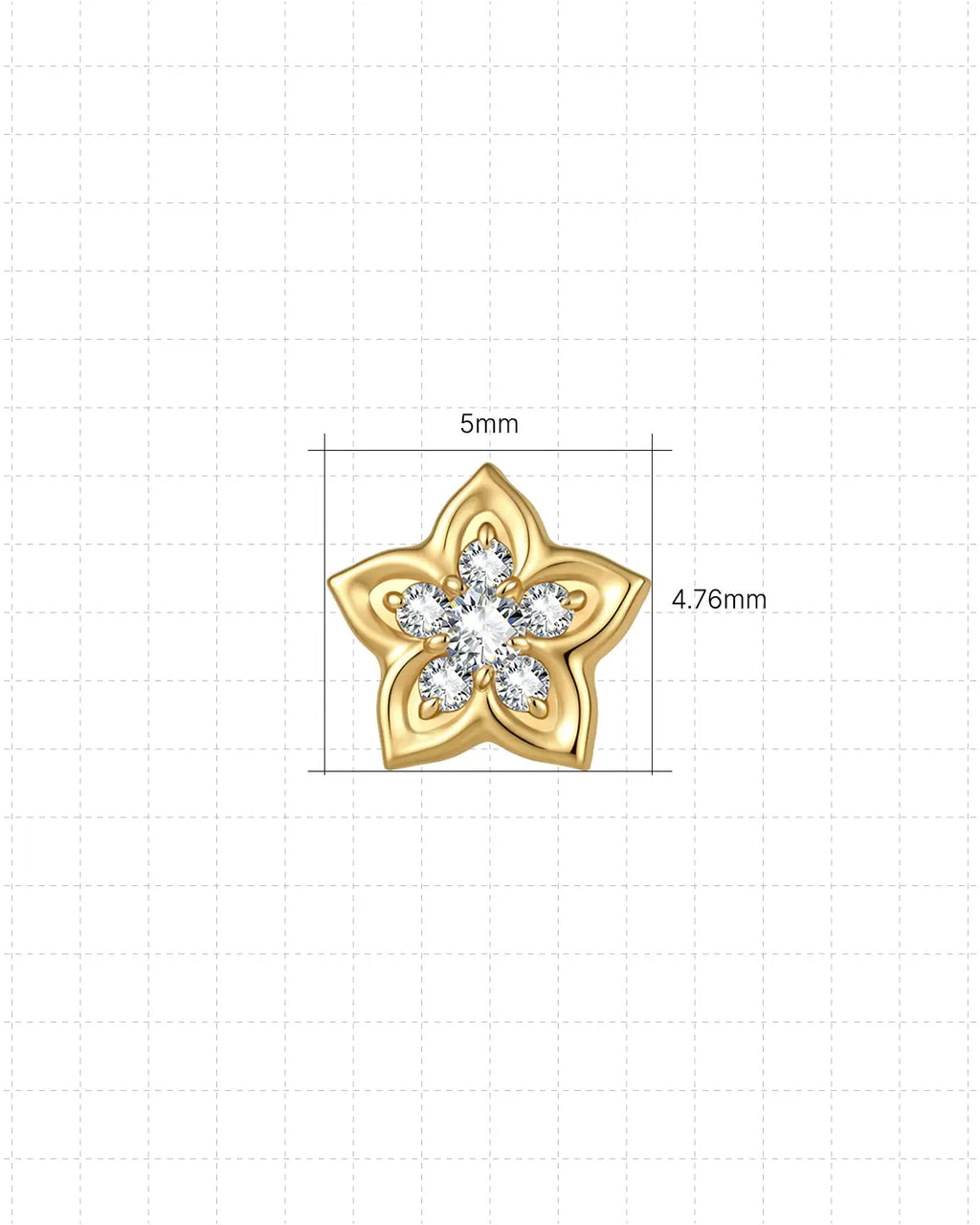 Celestial Blossom Flatback Stud