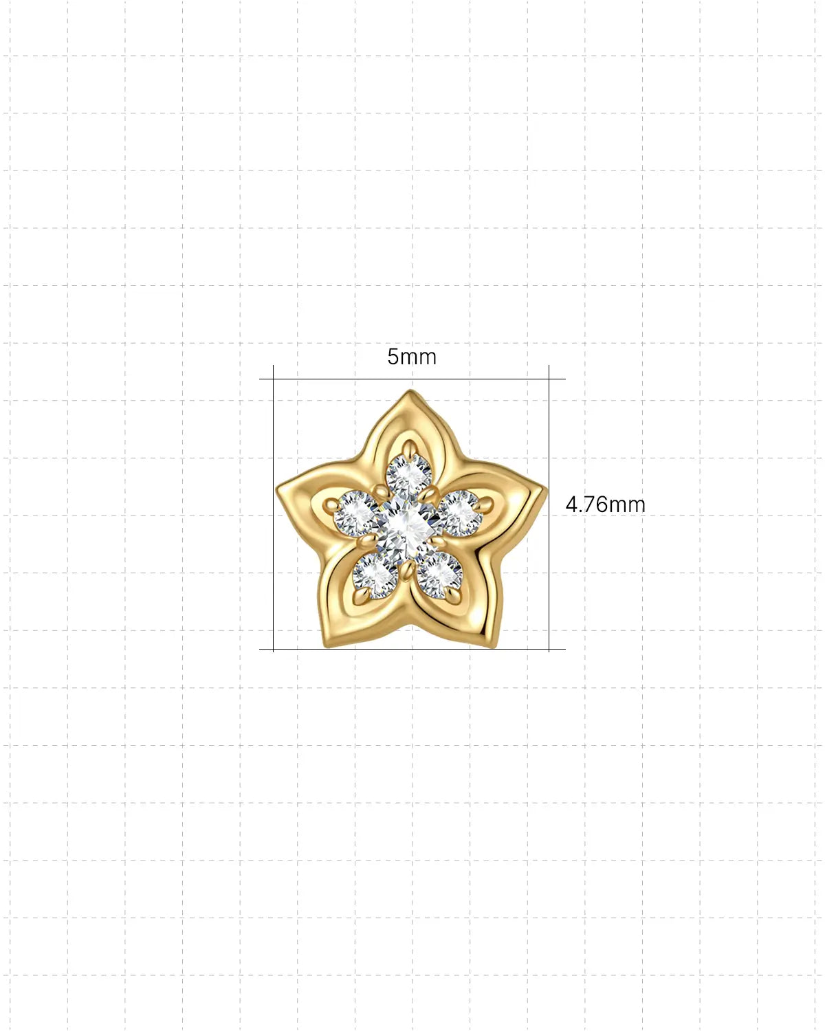 Celestial Blossom Flatback Stud