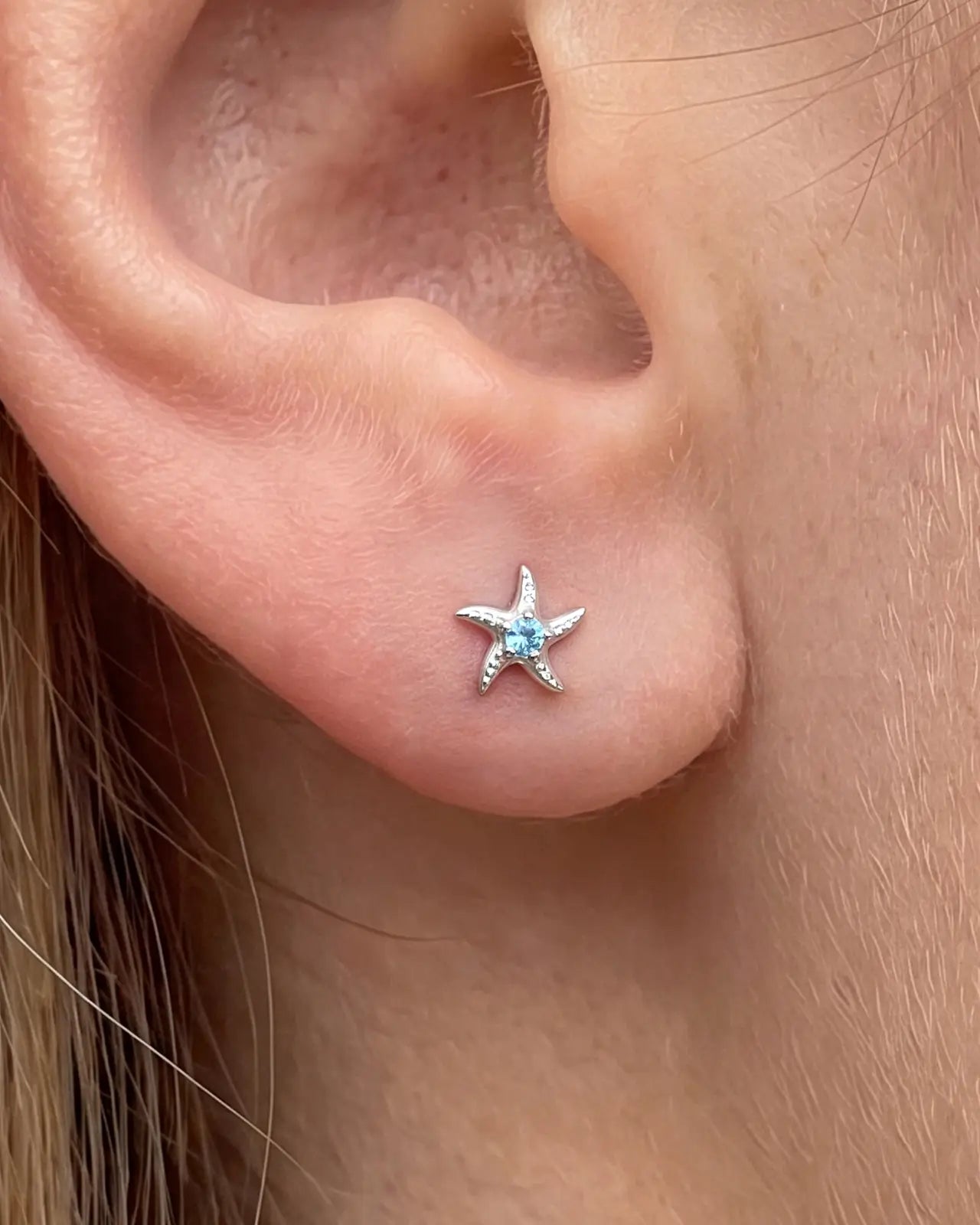 Sea Star Zircon Flatback Stud