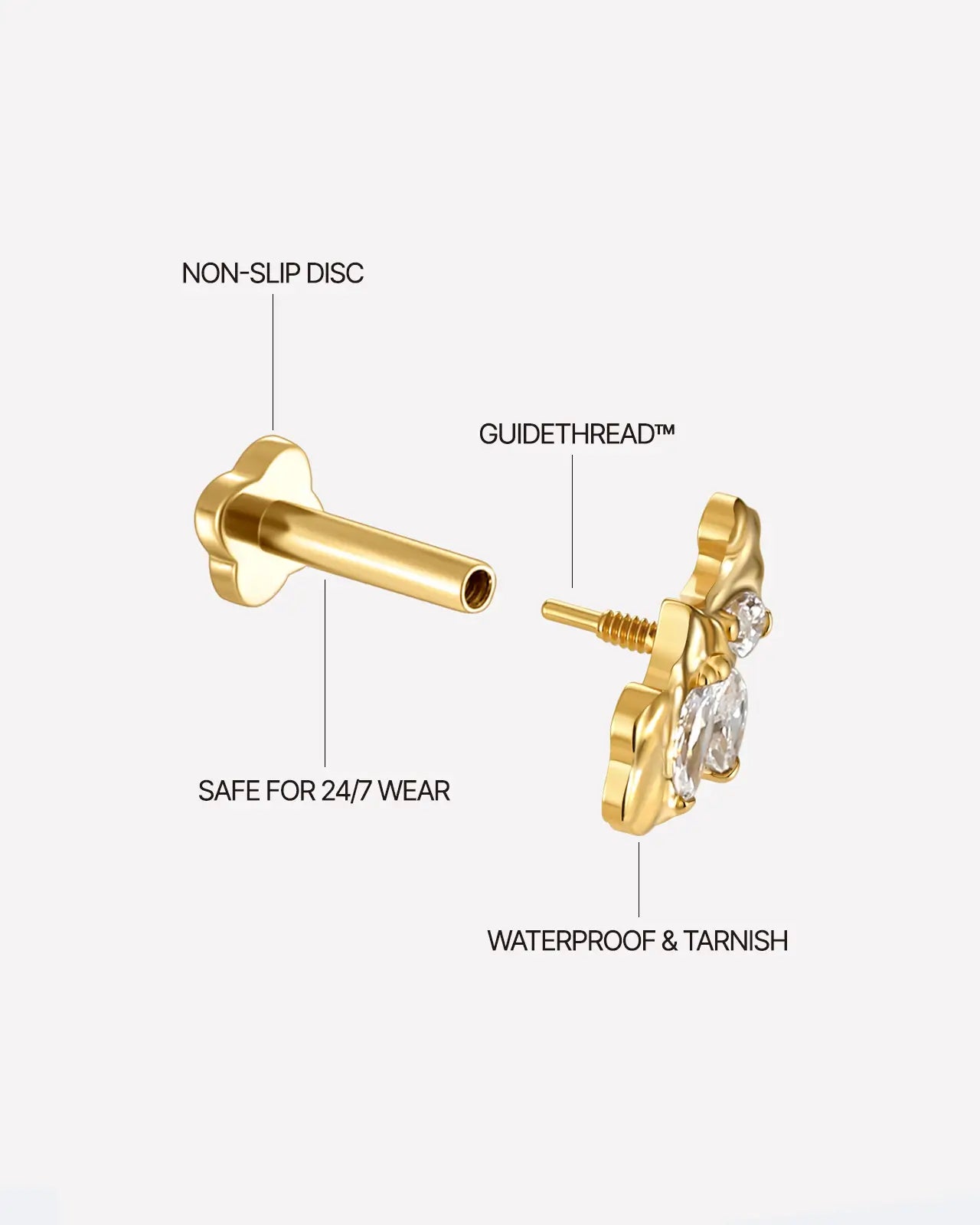 Eclipse Wing Flatback Stud